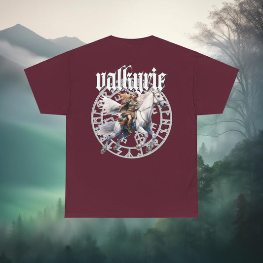 Retro Valkyrie Shirt is ideal Gift for Viking Lover, Valkyrie Norse Mythology T-Shirt with Eye-Catching Back Print