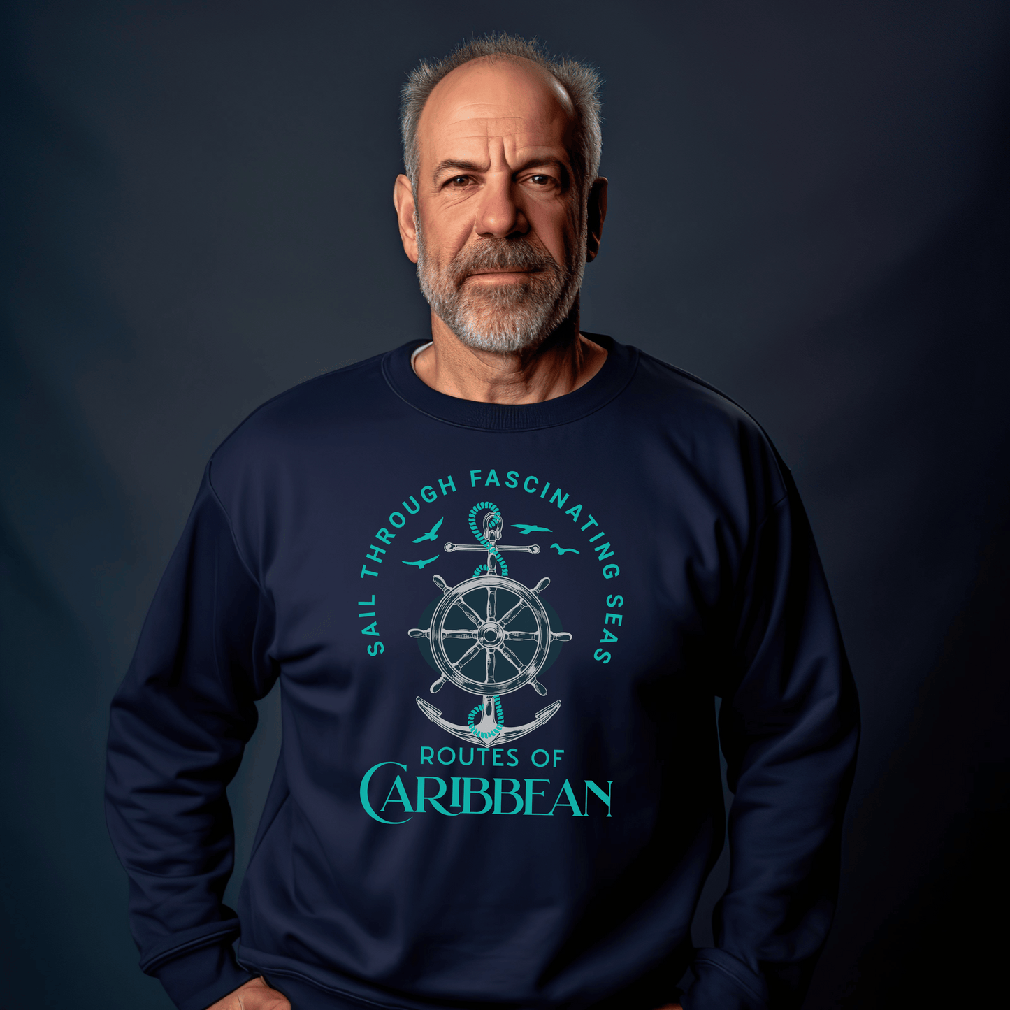 Printify Sweatshirt Caribbean Seas Adventure Unisex Sweatshirt