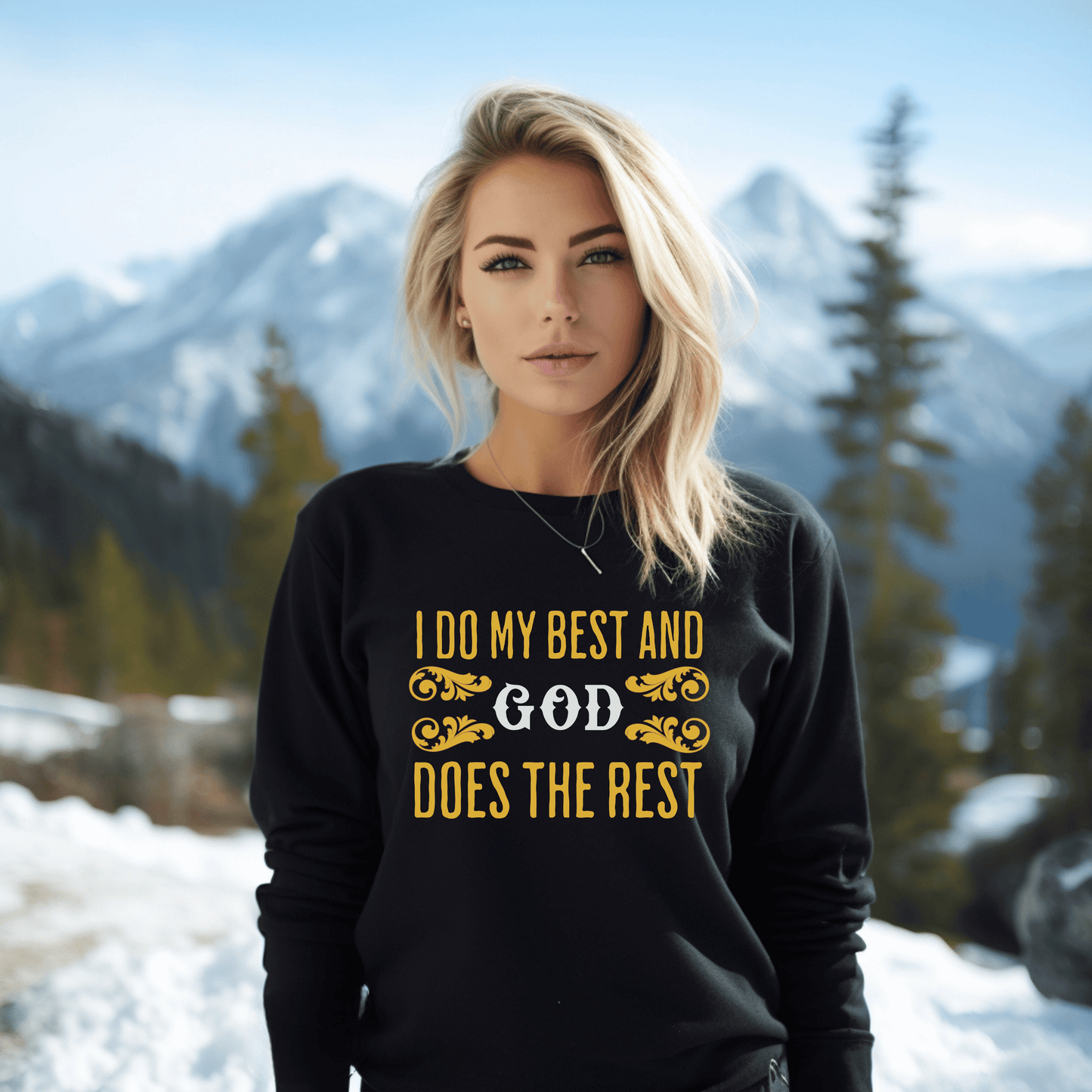 Printify Sweatshirt I Do My Best Unisex Sweatshirt | God Does the Rest - Ambassador Shirt