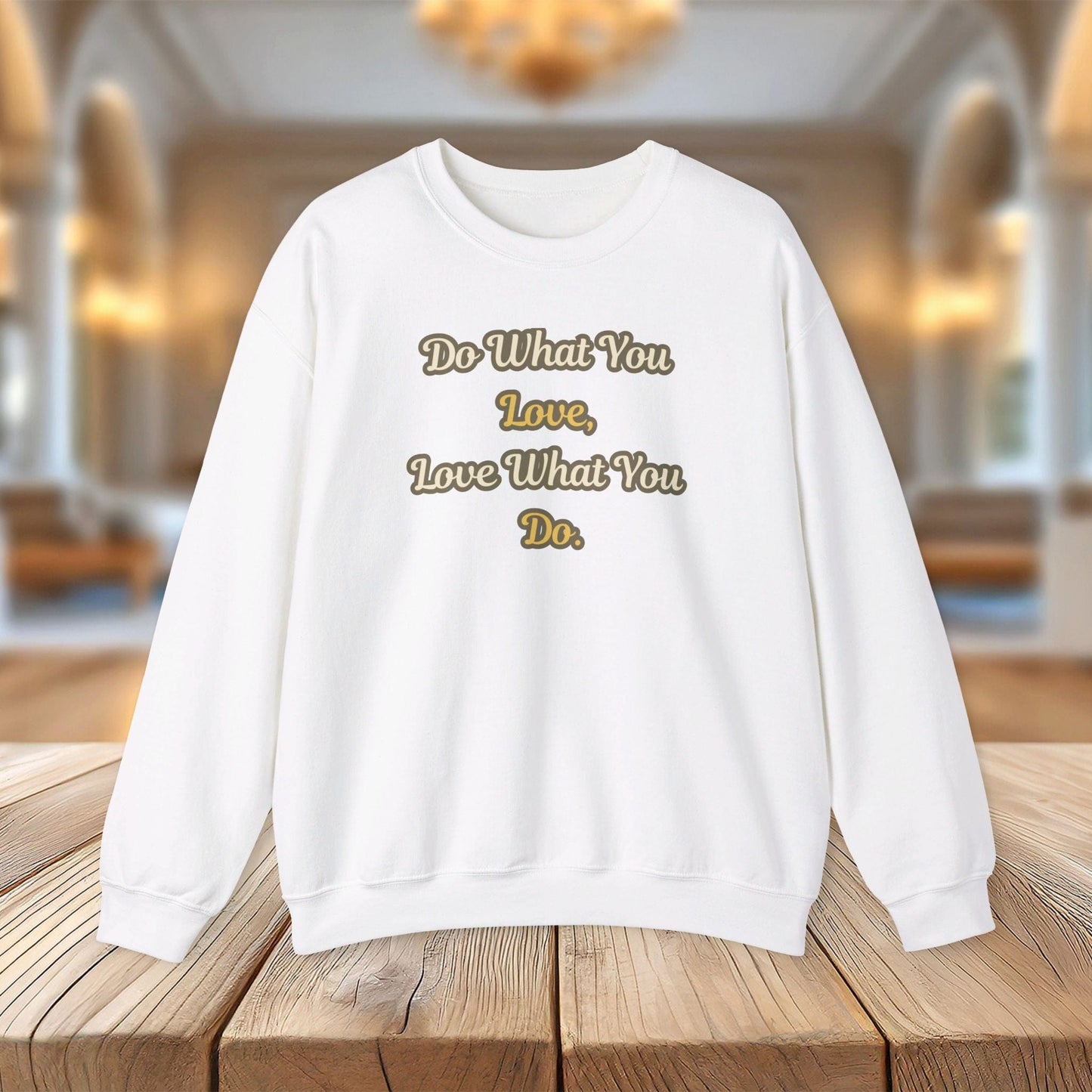Printify Sweatshirt White / S Motivational Crewneck Sweatshirt - Success is a journey, not a destination