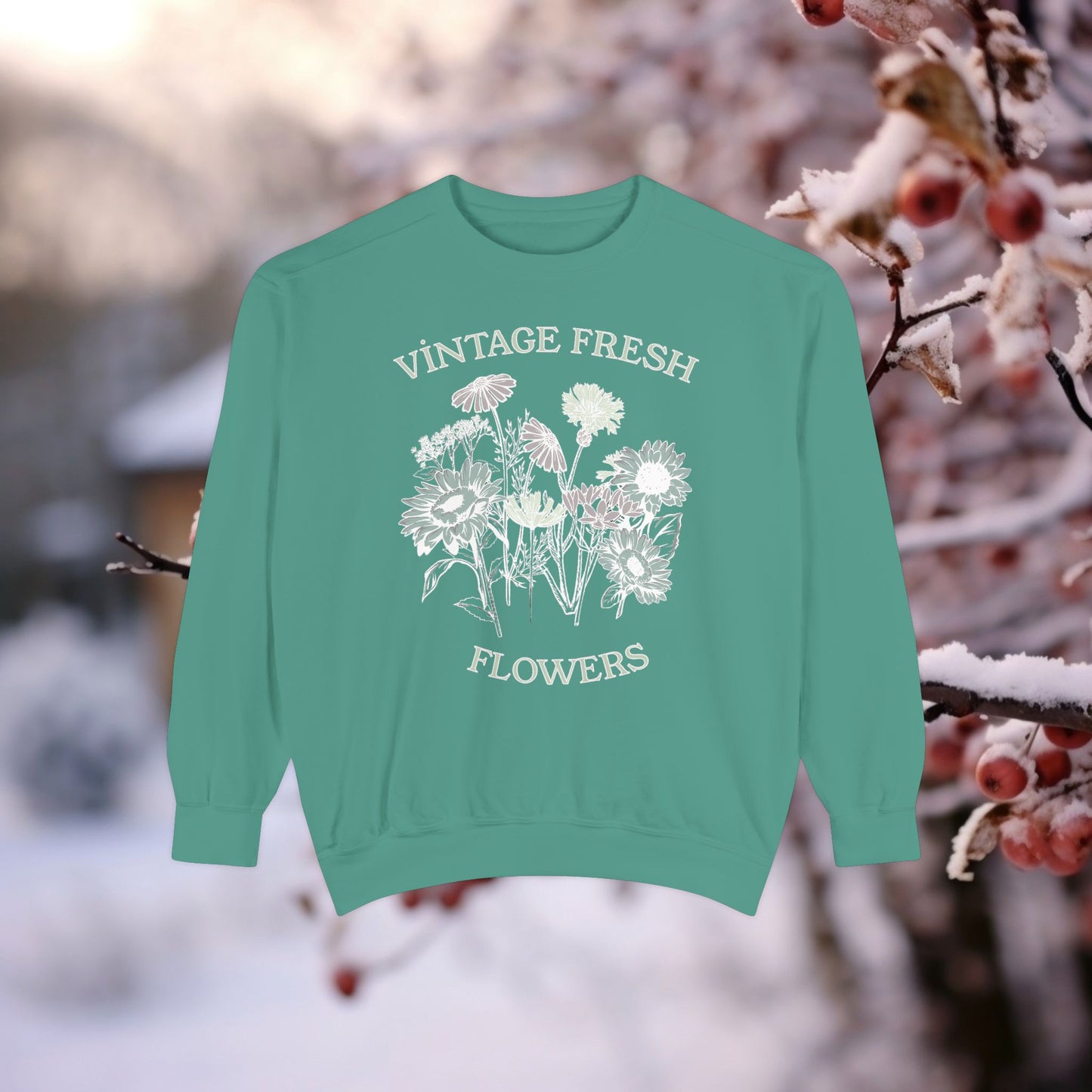 Vintage Fresh Flower Sweatshirt