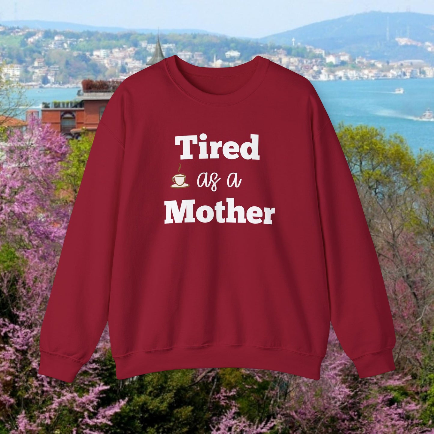 Müde als Mutter Sweatshirt | Lustiges Mama-Leben-Pullover