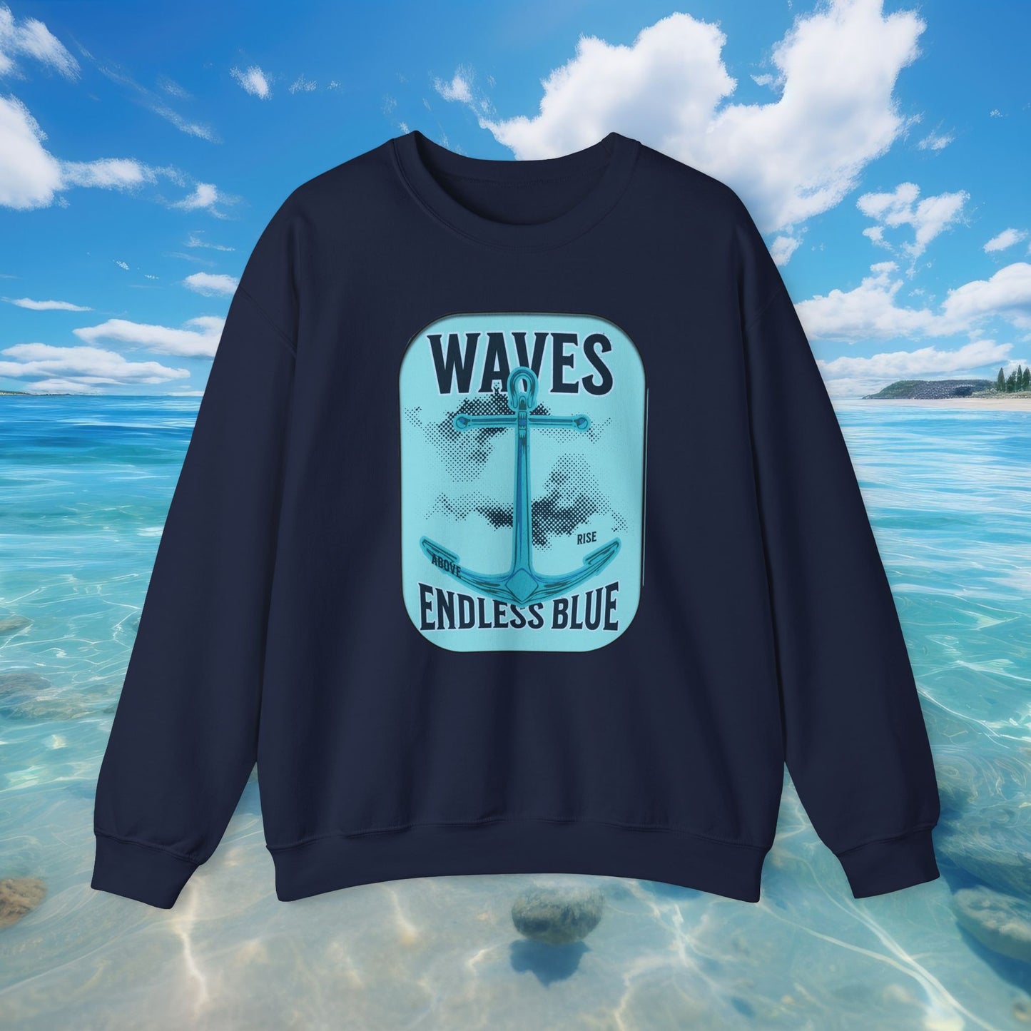 Ocean Waves Crewneck Sweatshirt 