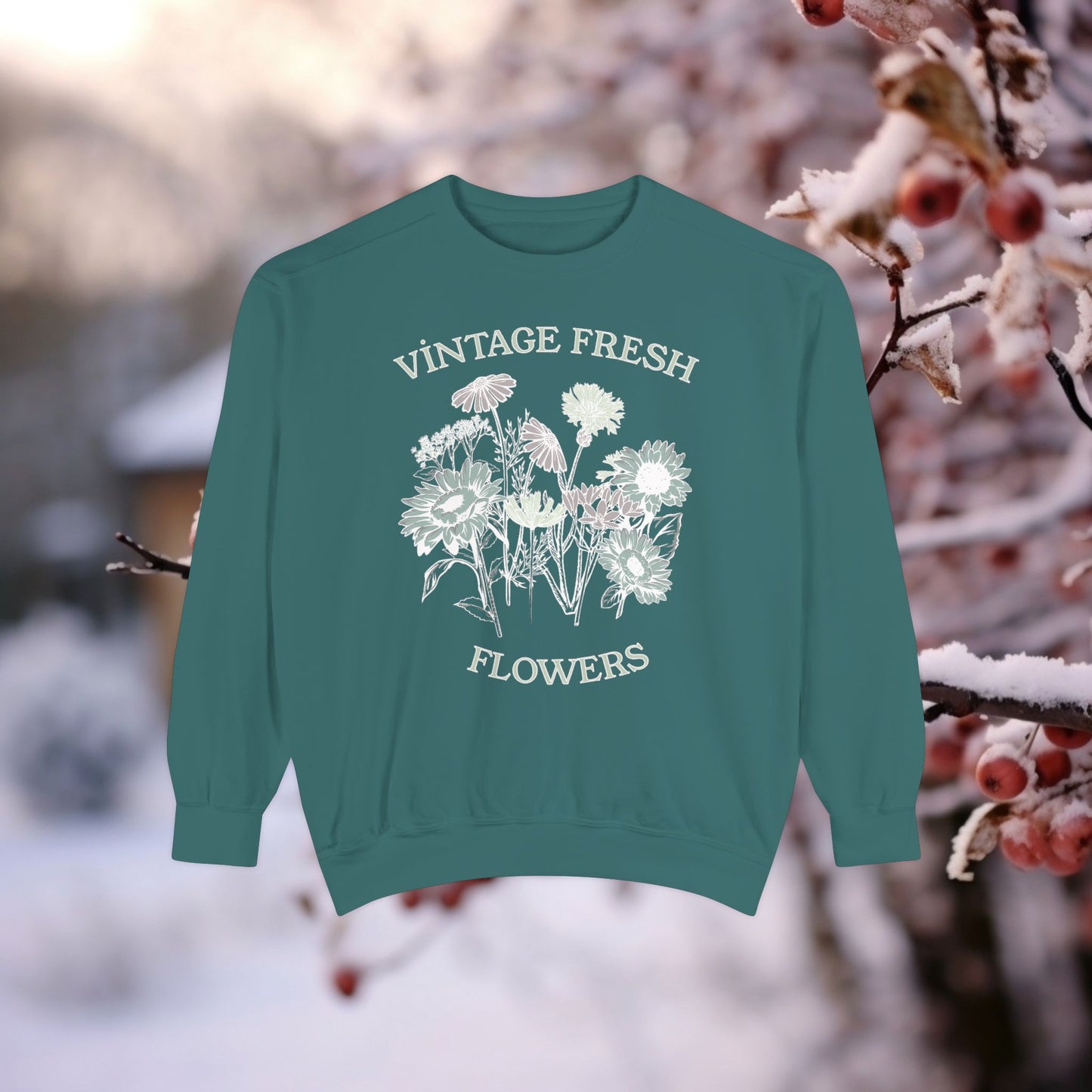 Vintage Fresh Flower Sweatshirt