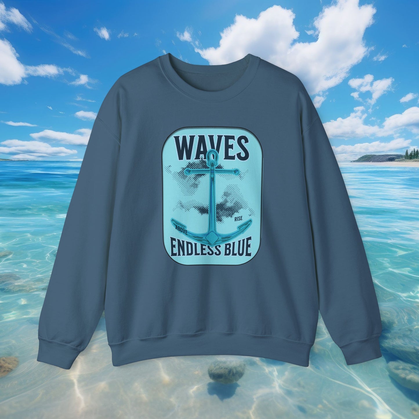 Ocean Waves Crewneck Sweatshirt 