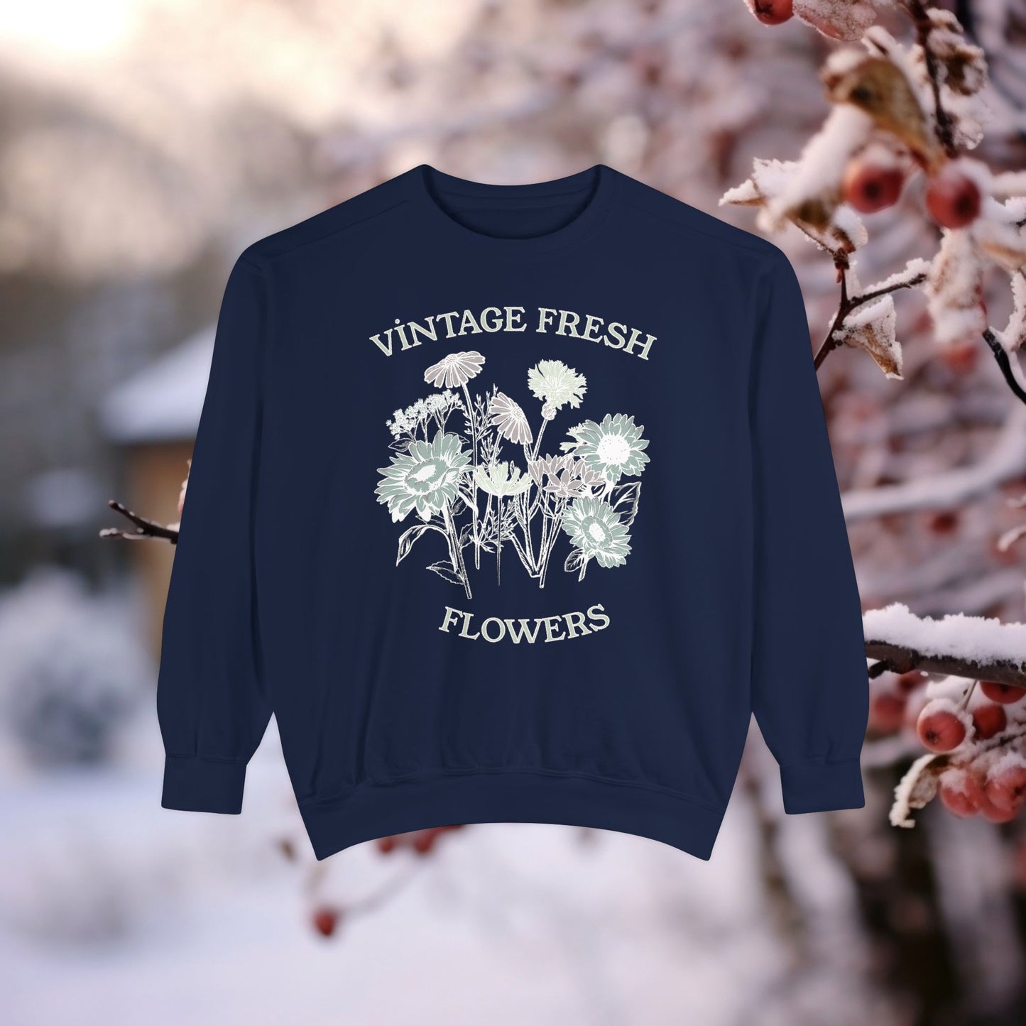 Vintage Fresh Flower Sweatshirt