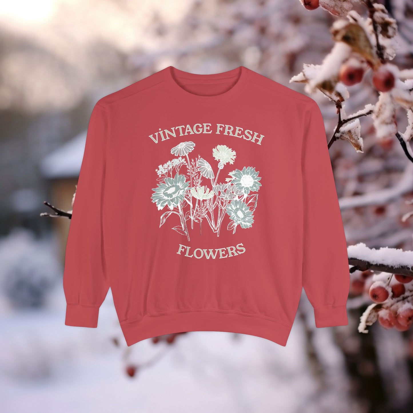 Vintage Fresh Flower Sweatshirt