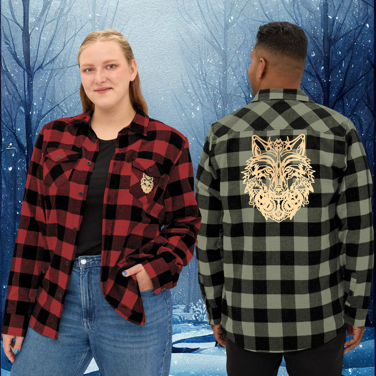 Wolf Flannel Shirt