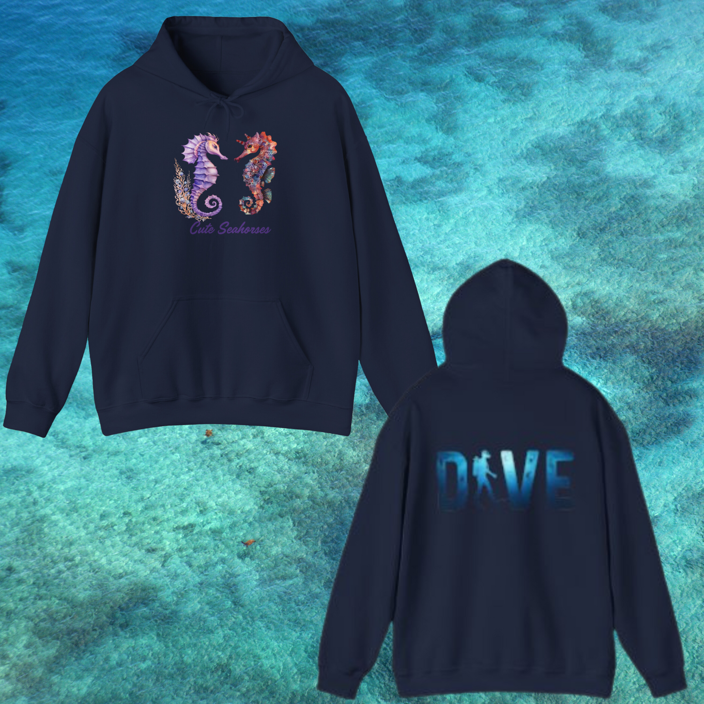 Dancing Seahorses Hooded Sweatshirt