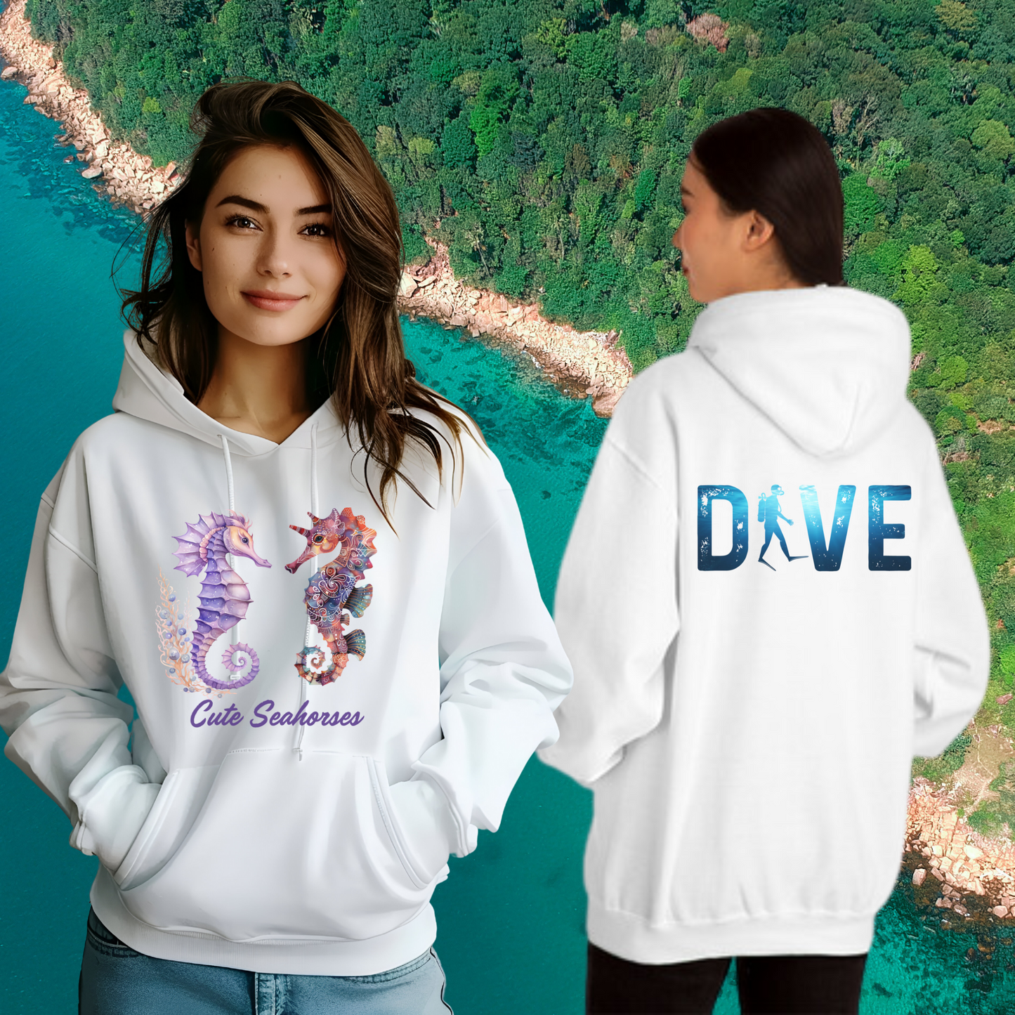 Dancing Seahorses Hooded Sweatshirt