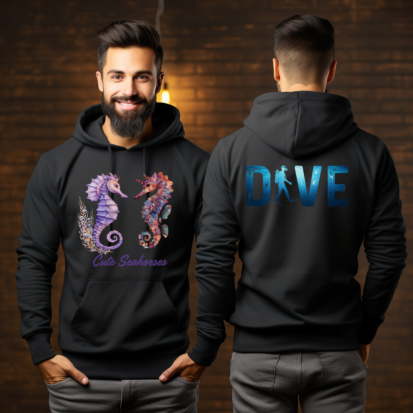 Dancing Seahorses Hooded Sweatshirt