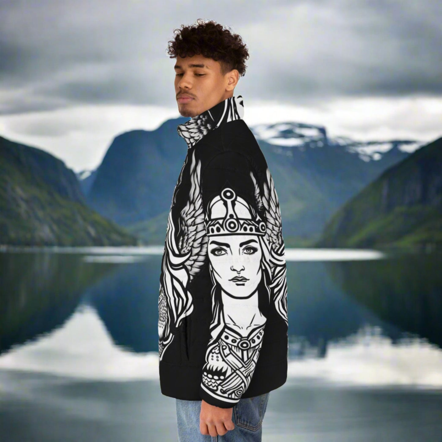 Viking Valkyrie Puffer Jacket | Norse Myth Winter Jacket Gift