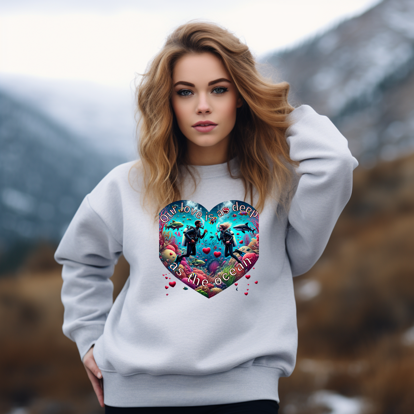 Valentine Day Heart Sweatshirt