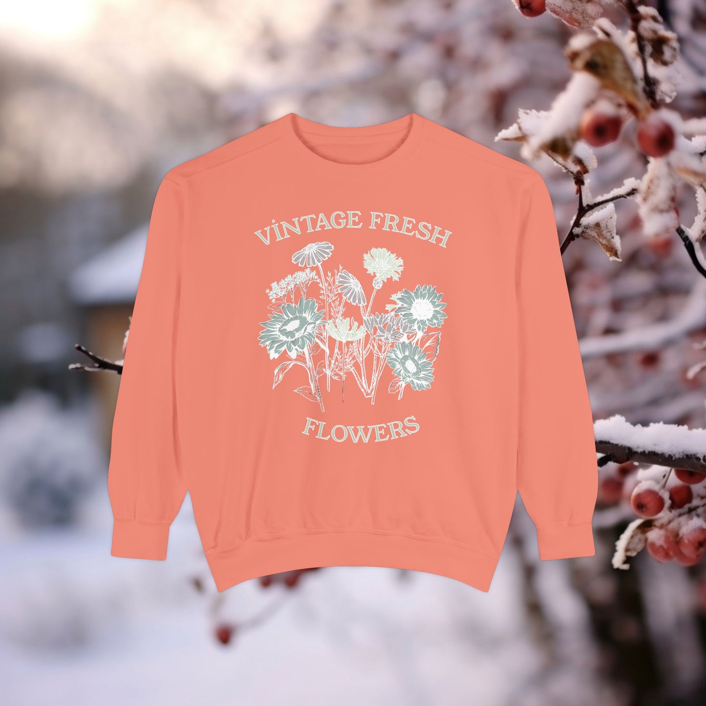 Vintage Fresh Flower Sweatshirt