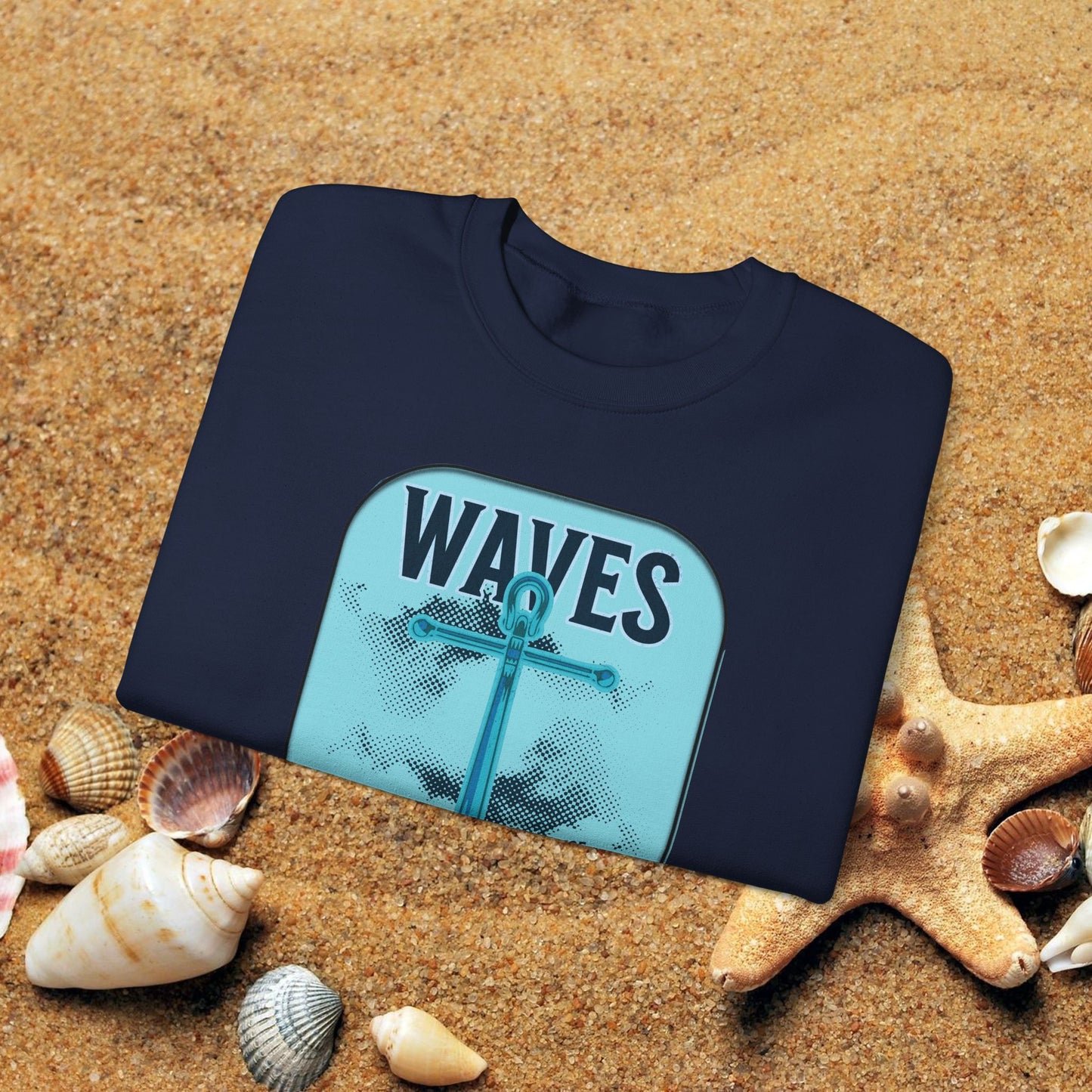 Ocean Waves Crewneck Sweatshirt 