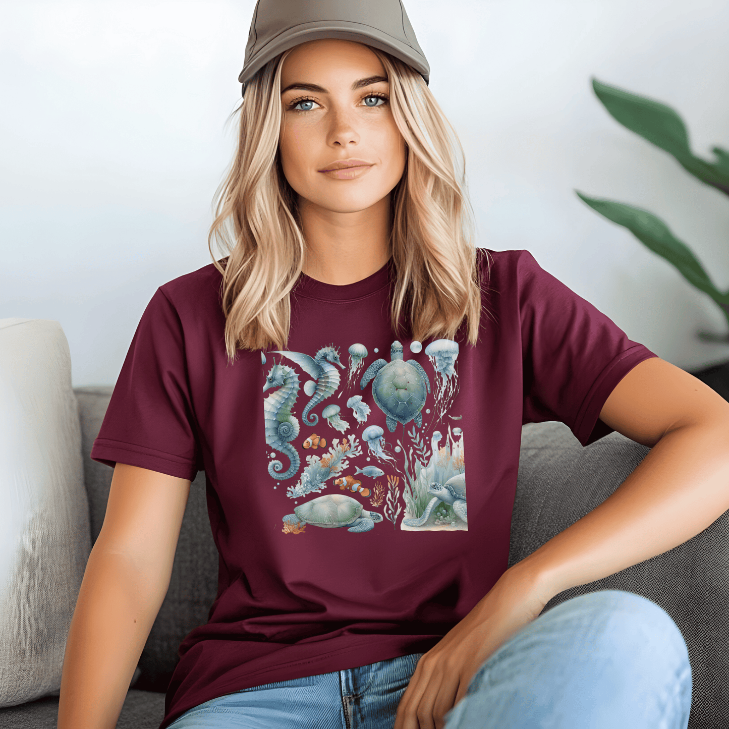 Sea Animal Graphic T-Shirt 