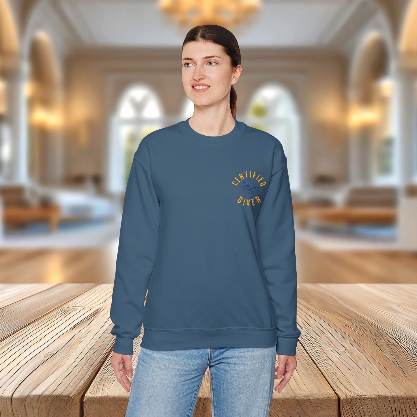 Certified Diver Embroidered Sweatshirt 