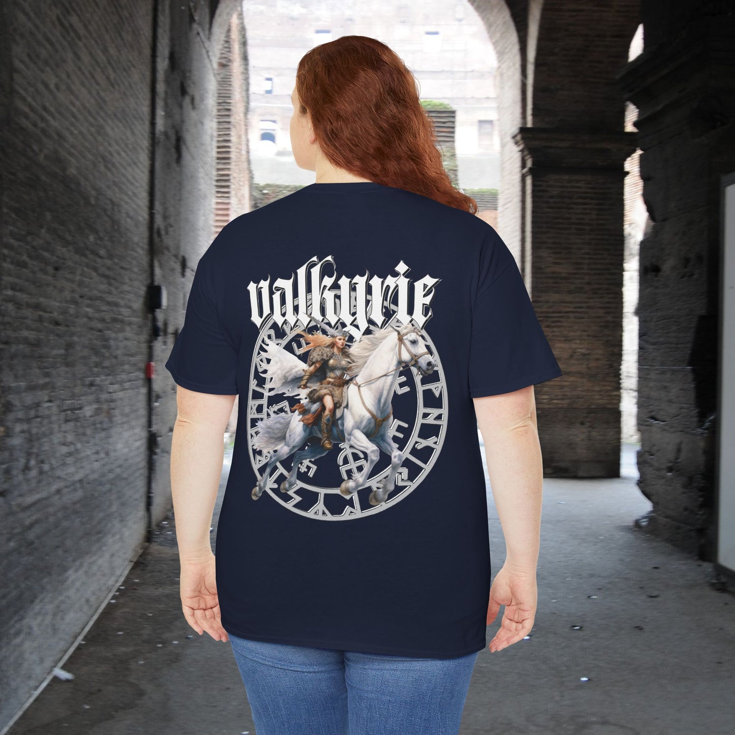 Retro Valkyrie Shirt is ideal Gift for Viking Lover, Valkyrie Norse Mythology T-Shirt with Eye-Catching Back Print