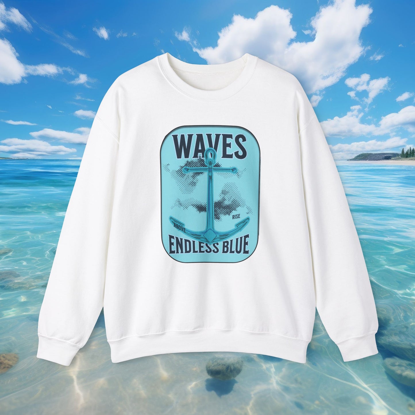 Ocean Waves Crewneck Sweatshirt 