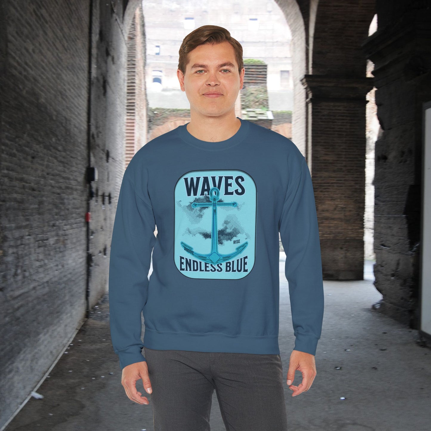 Ocean Waves Crewneck Sweatshirt 