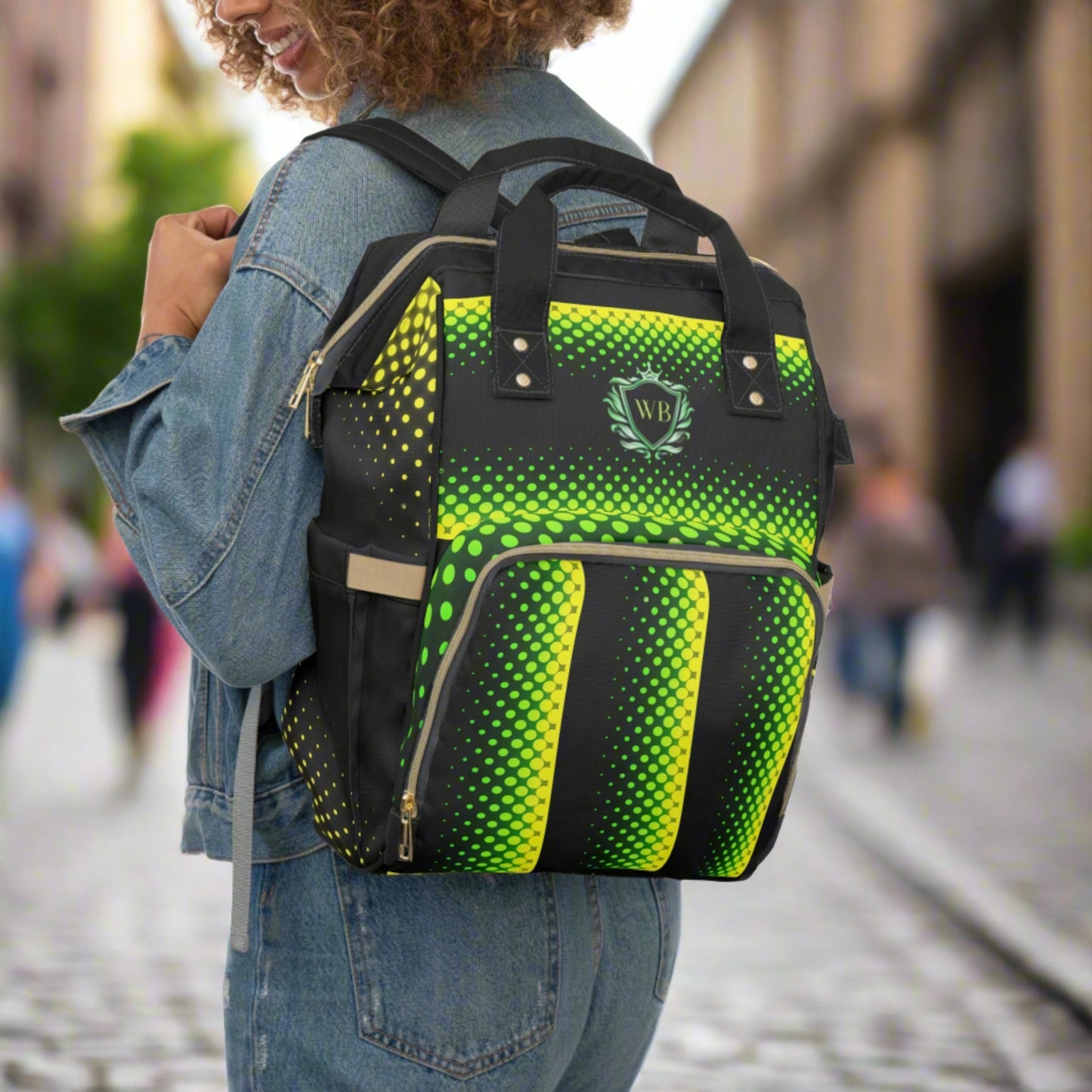 Neon Gradient Diaper Backpack