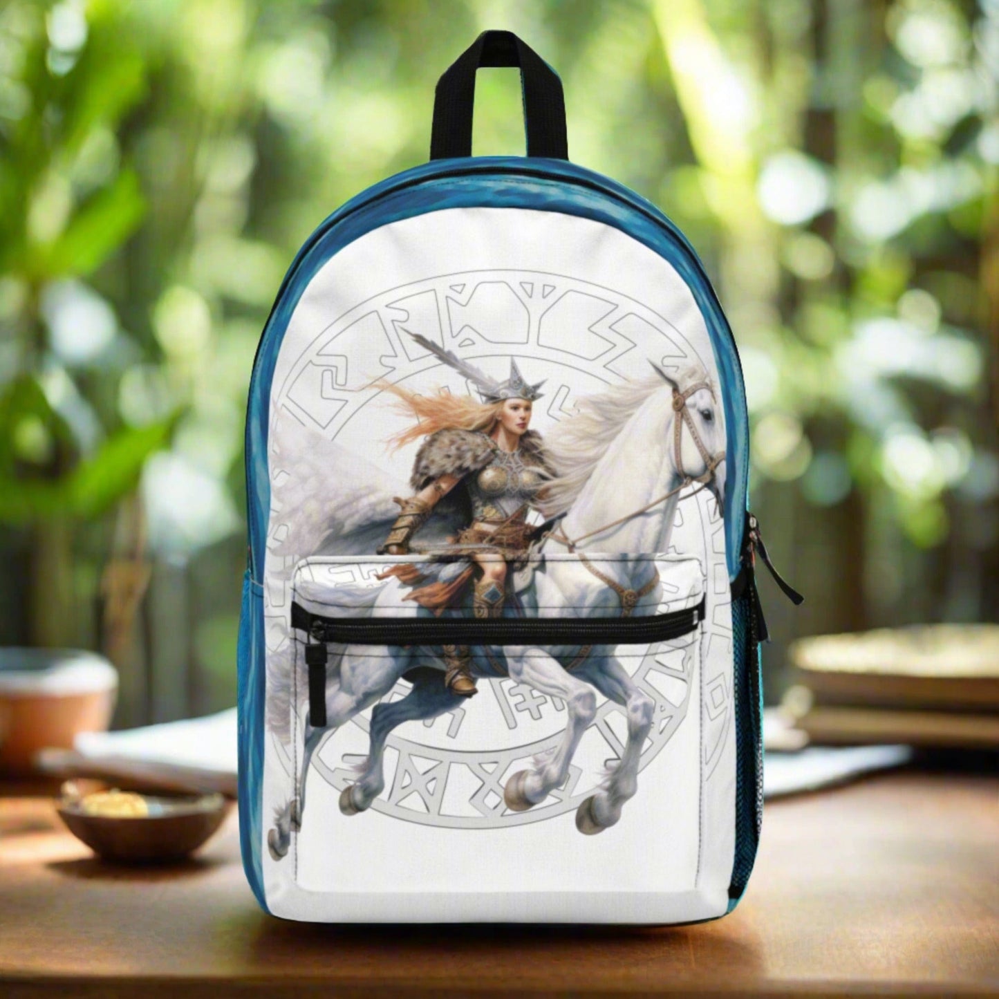 Printify Bag Durable Viking Knight | Stylish Viking Students Backpack | Unique Viking Backpack | Essentials Back to School | Viking Knight Backpack