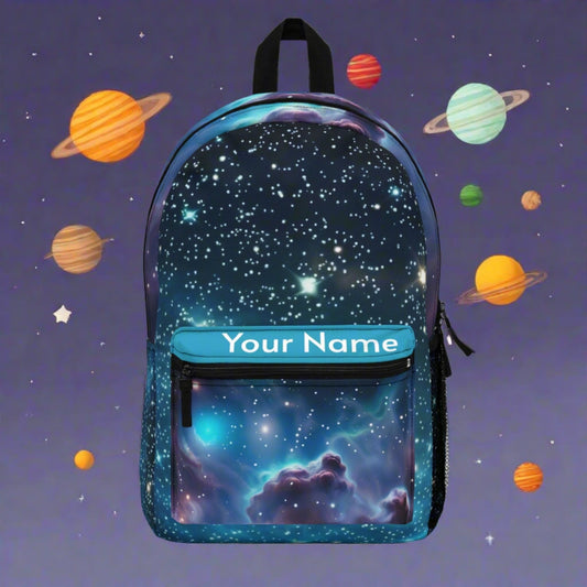 Printify bag Personalized Space backpack, Back to School Essentials, Personalized Back Pack Gift for Students, Trendy and Functional Book Bag.