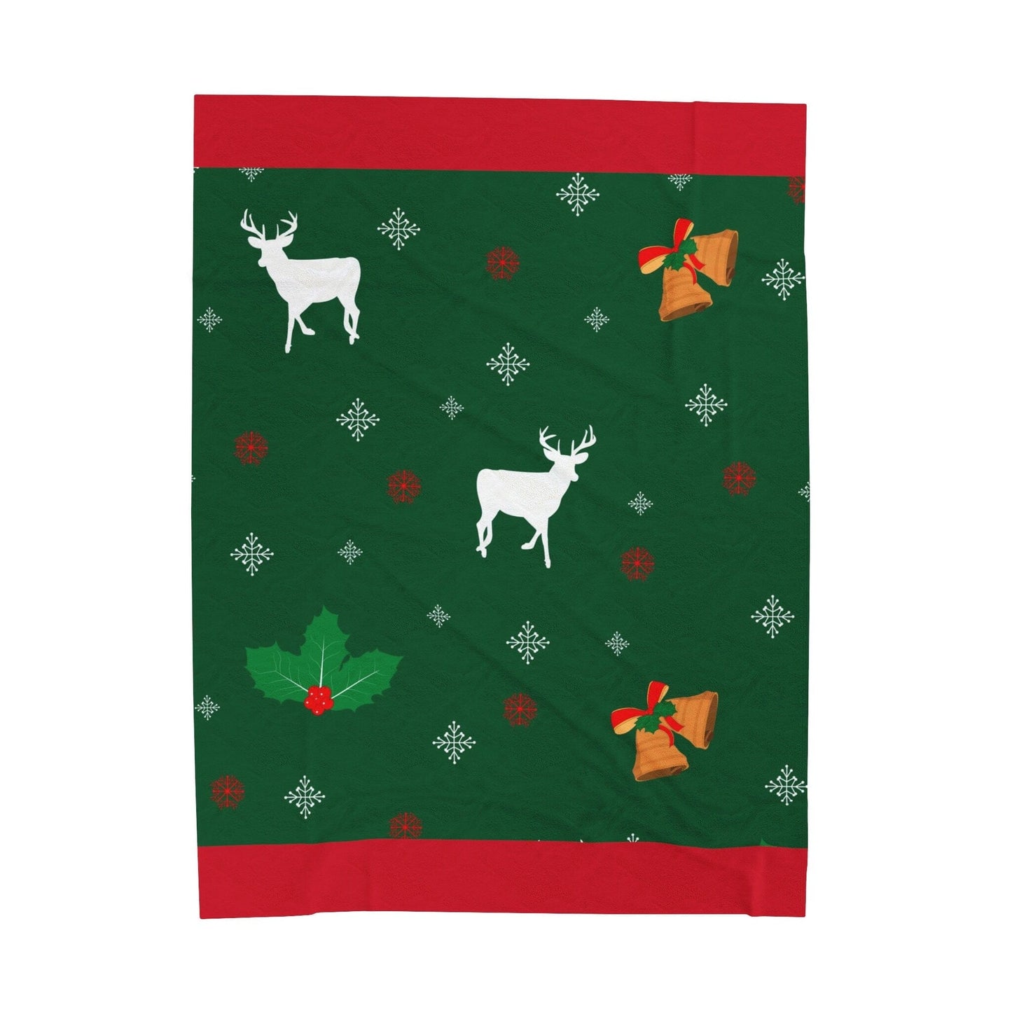 Printify Blanket Elegant Deer Velveteen Plush Blanket, Perfect Present for Every Celebration