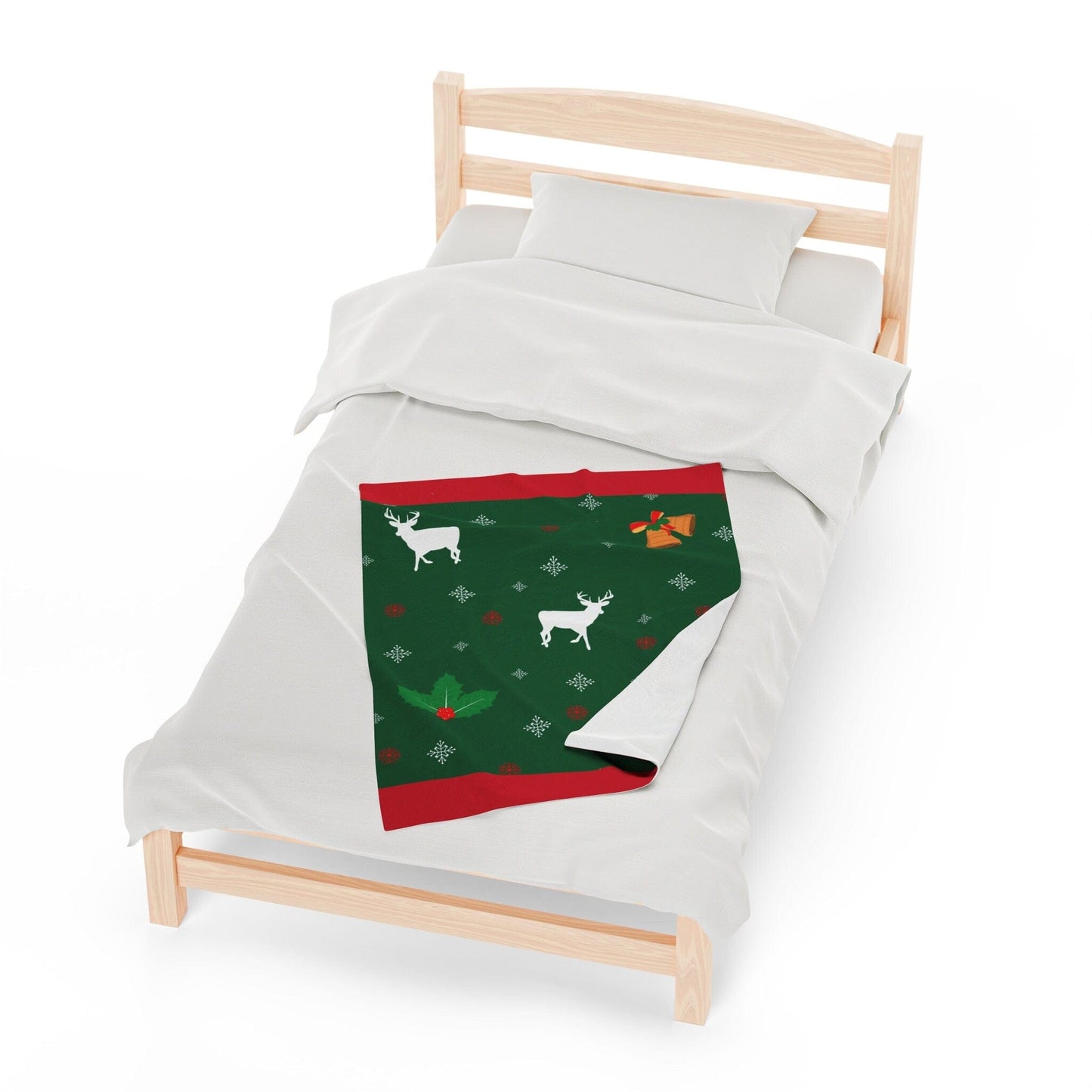 Printify Blanket Elegant Deer Velveteen Plush Blanket, Perfect Present for Every Celebration