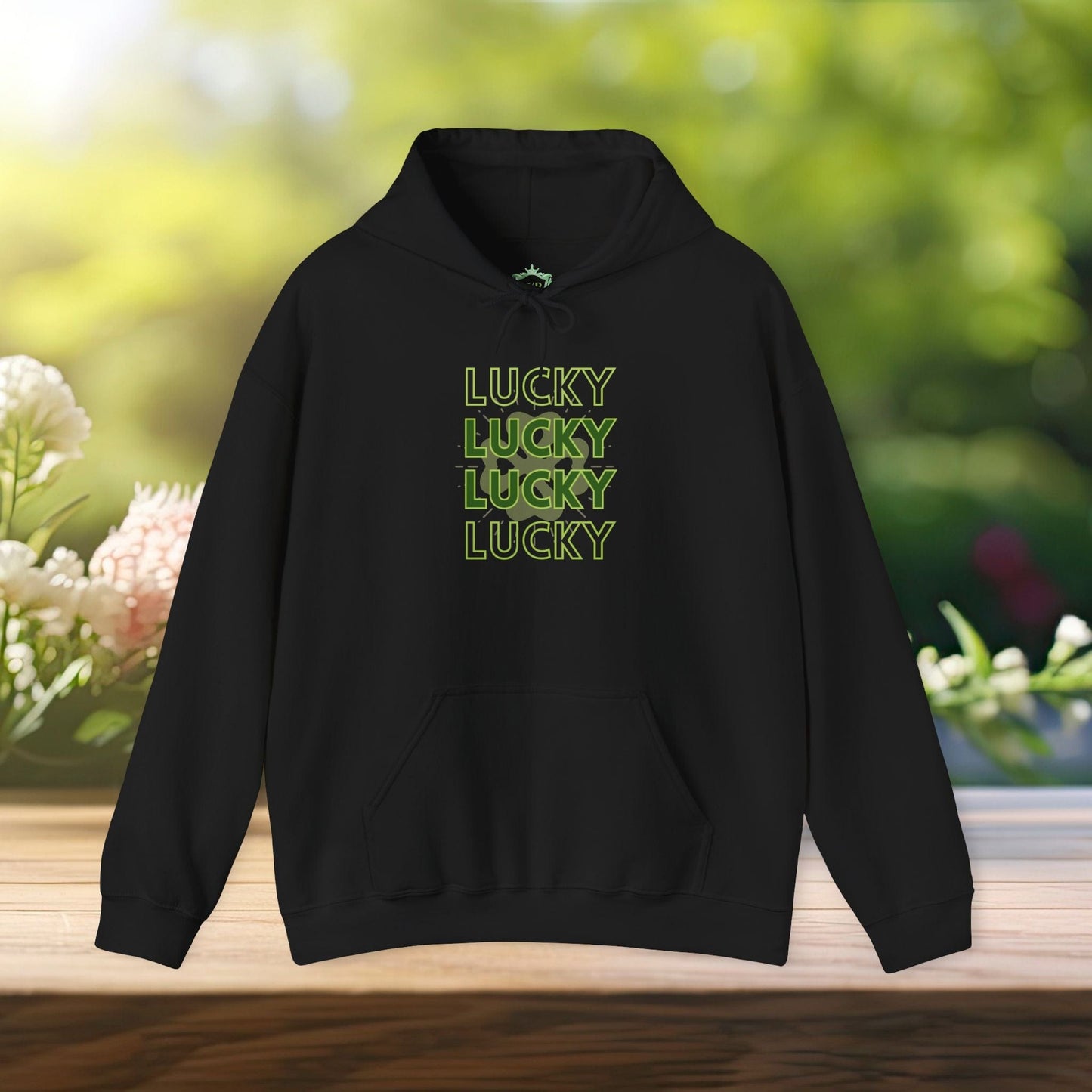 Printify Hoodie Black / S Lucky Hoodie | Positive Vibes Unisex Sweatshirt