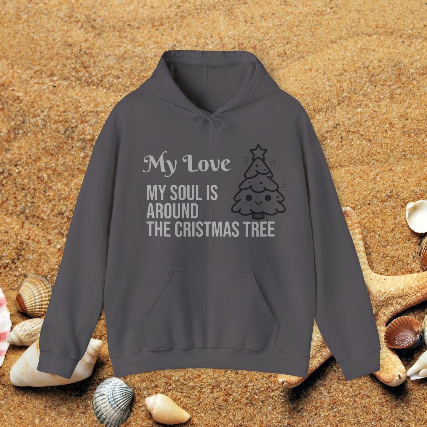 Printify Hoodie Charcoal / S Christmas Tree Soul Hoodie | Funny Holiday Gift - Festive Unisex Hooded Sweatshirt