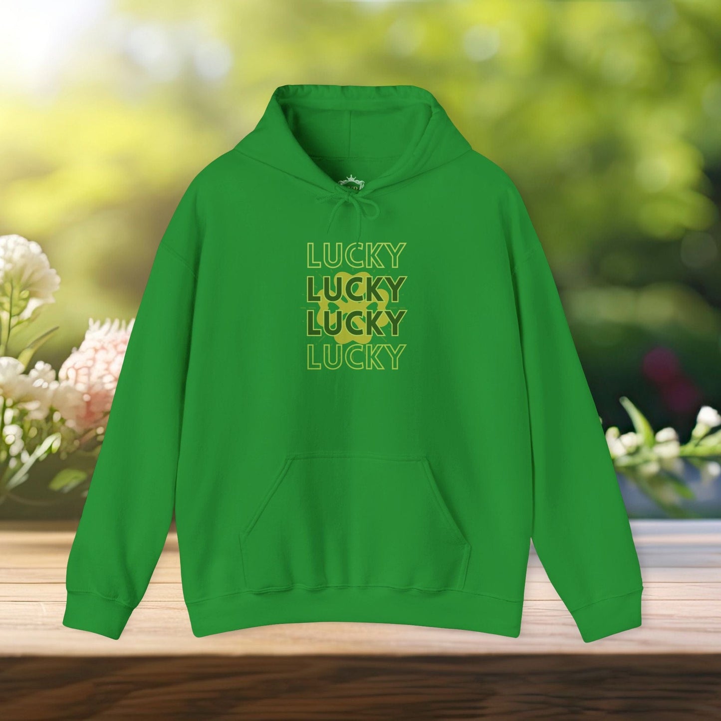 Printify Hoodie Irish Green / S Lucky Hoodie | Positive Vibes Unisex Sweatshirt