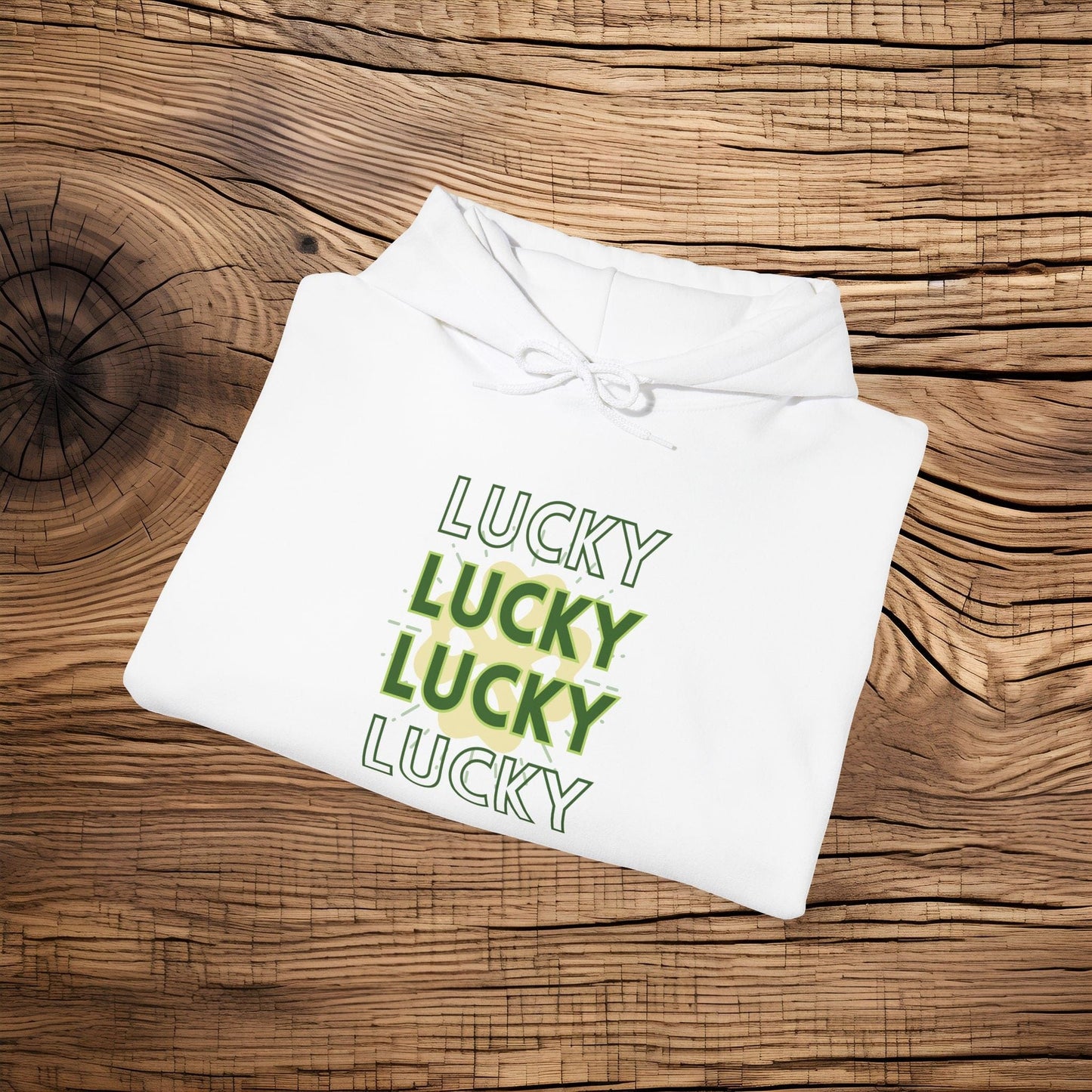 Printify Hoodie Lucky Hoodie | Positive Vibes Unisex Sweatshirt