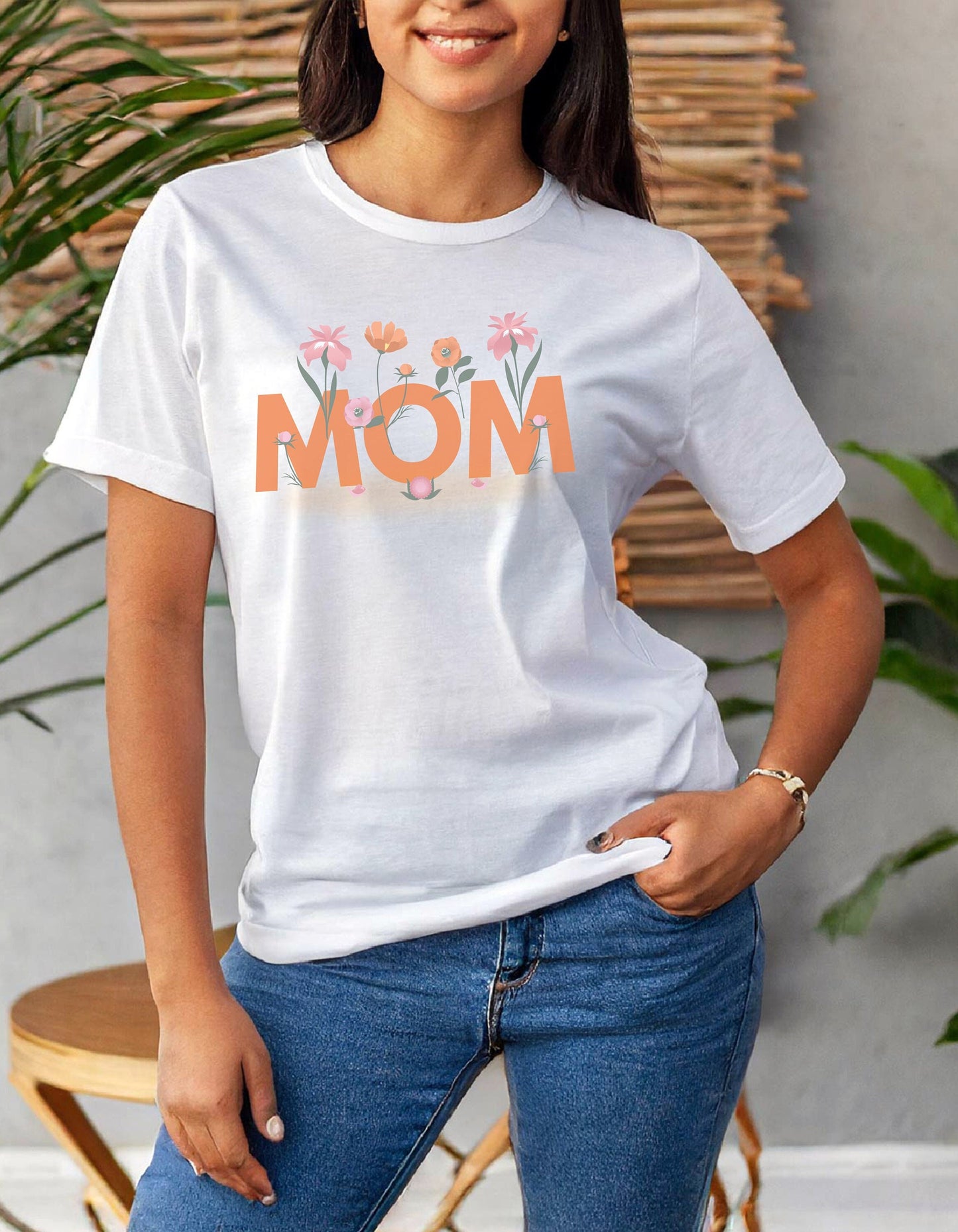 Cute Floral Mom Tee