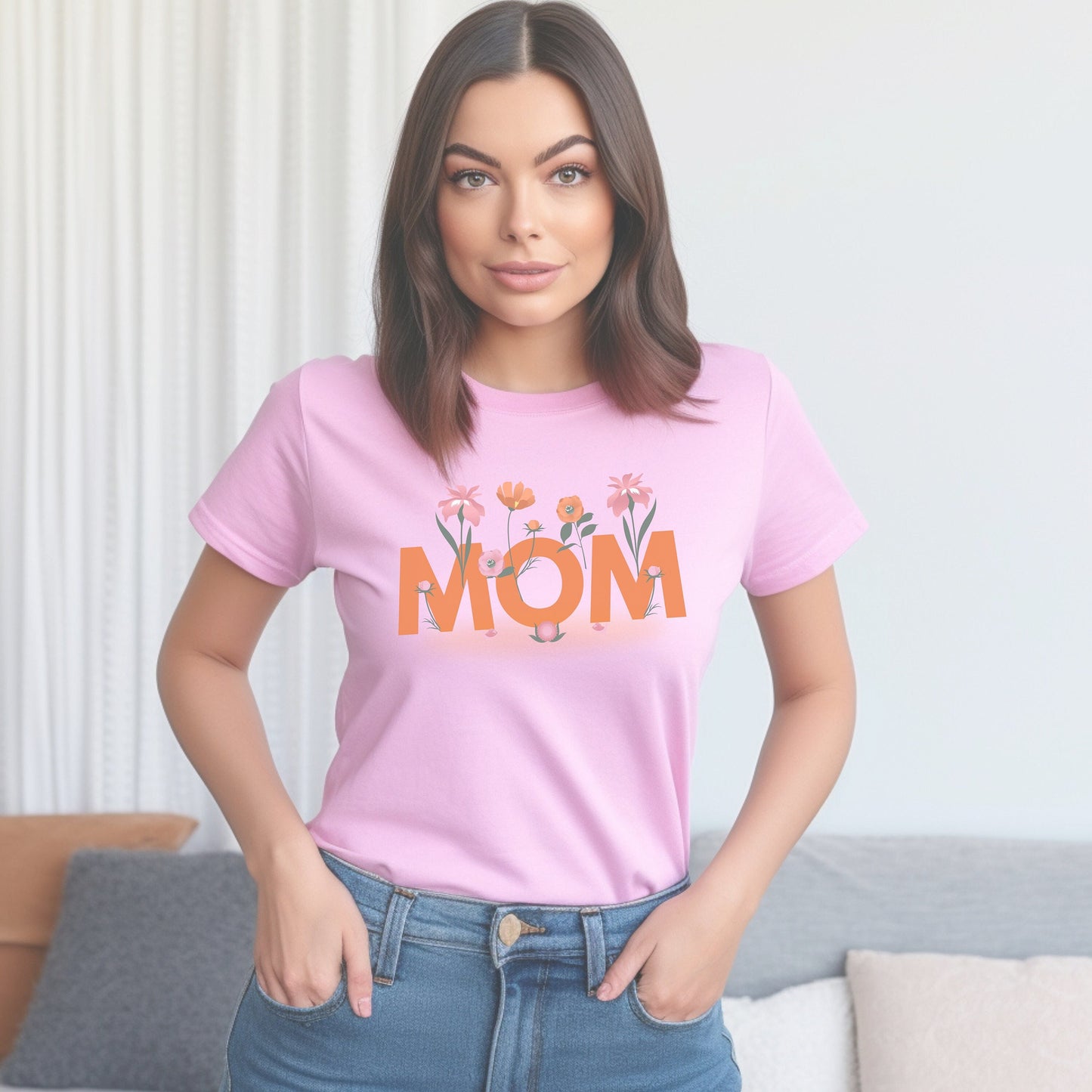 Cute Floral Mom Tee