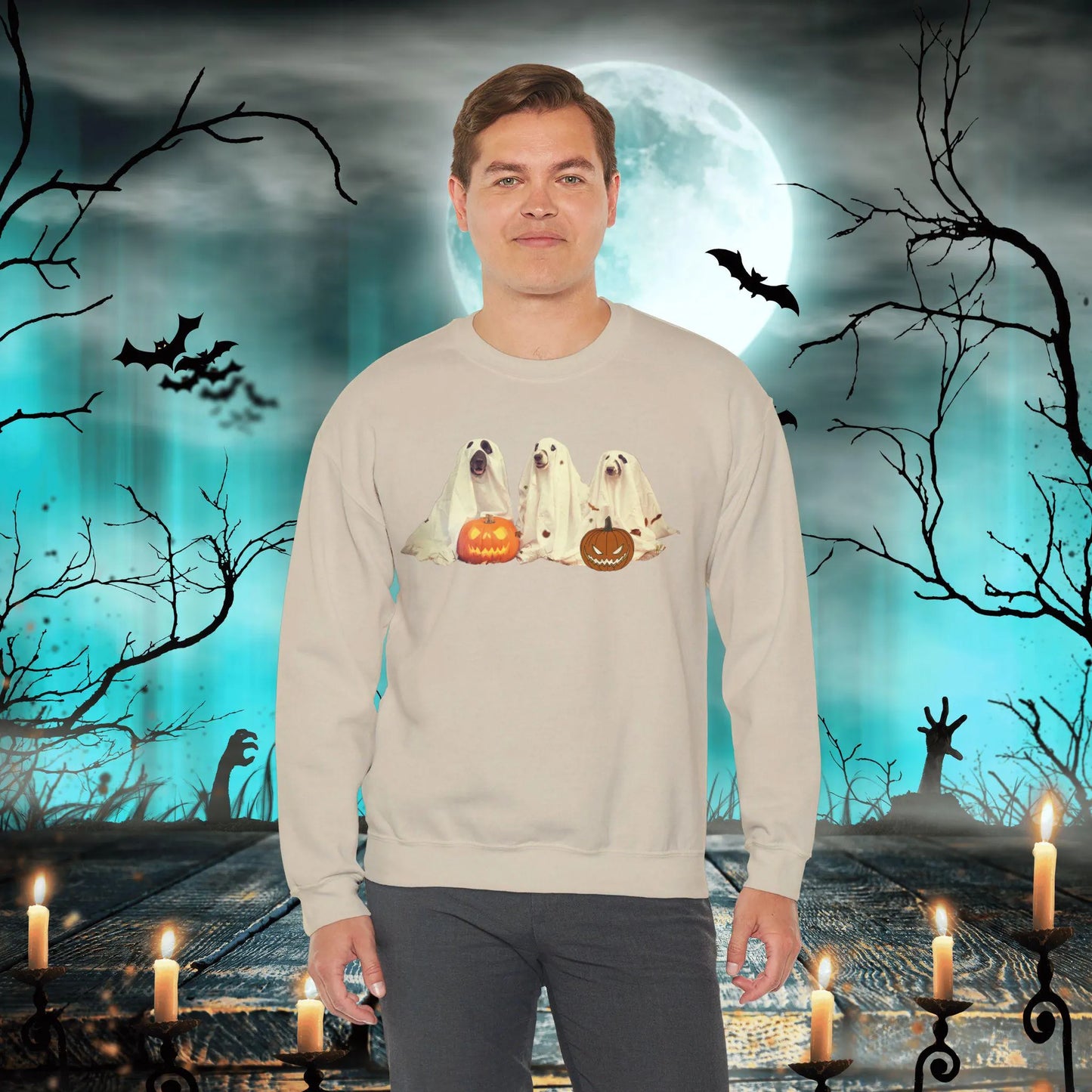 Spooky Ghost Dogs Sweatshirt