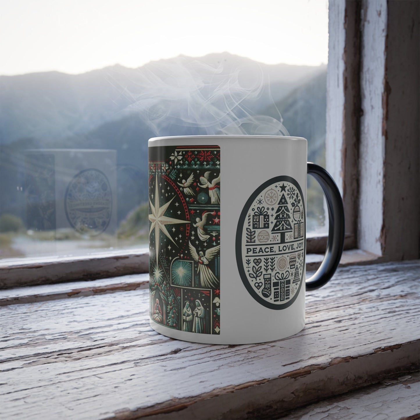 Printify Mug 11oz Christmas Color Morphing Mug