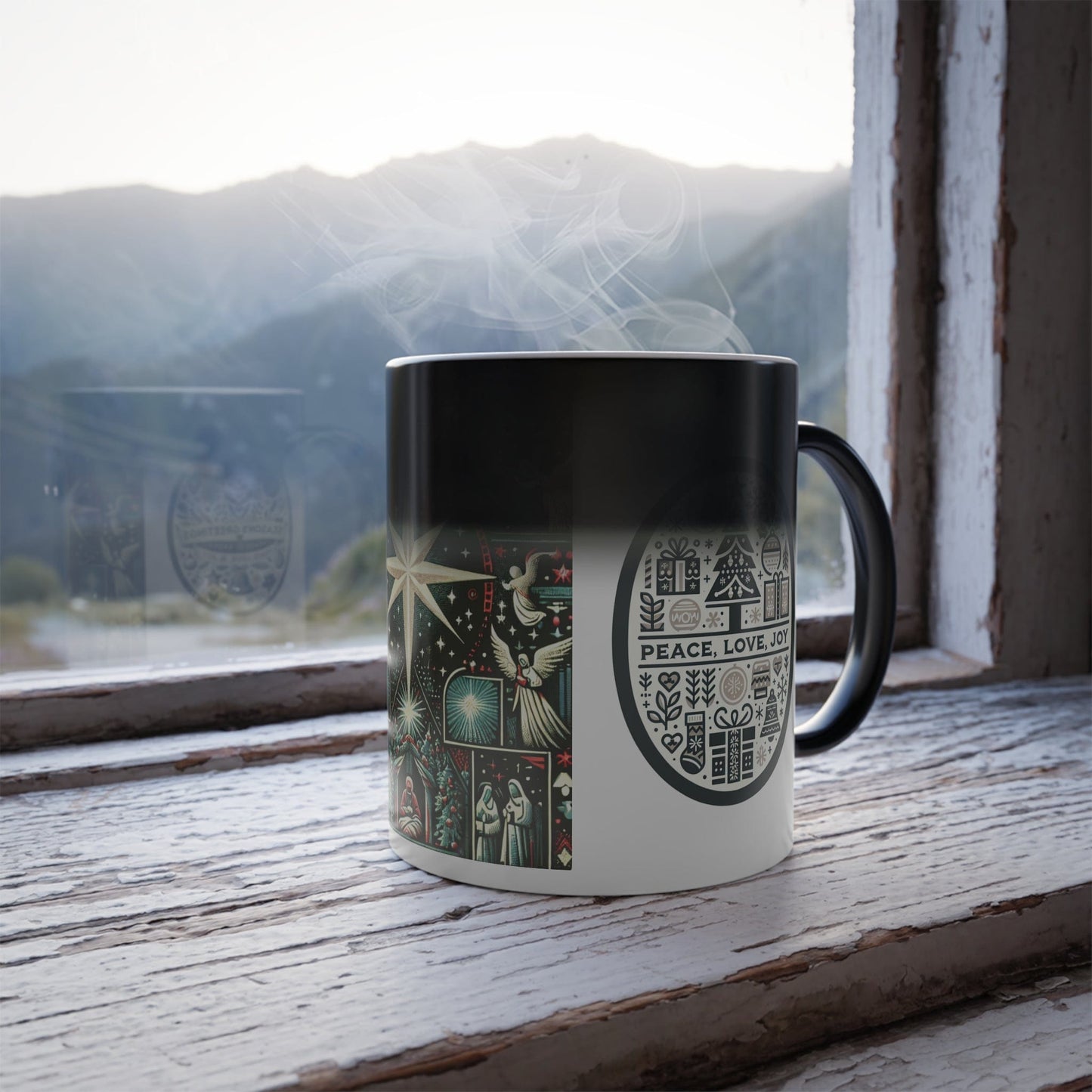 Printify Mug 11oz Christmas Color Morphing Mug