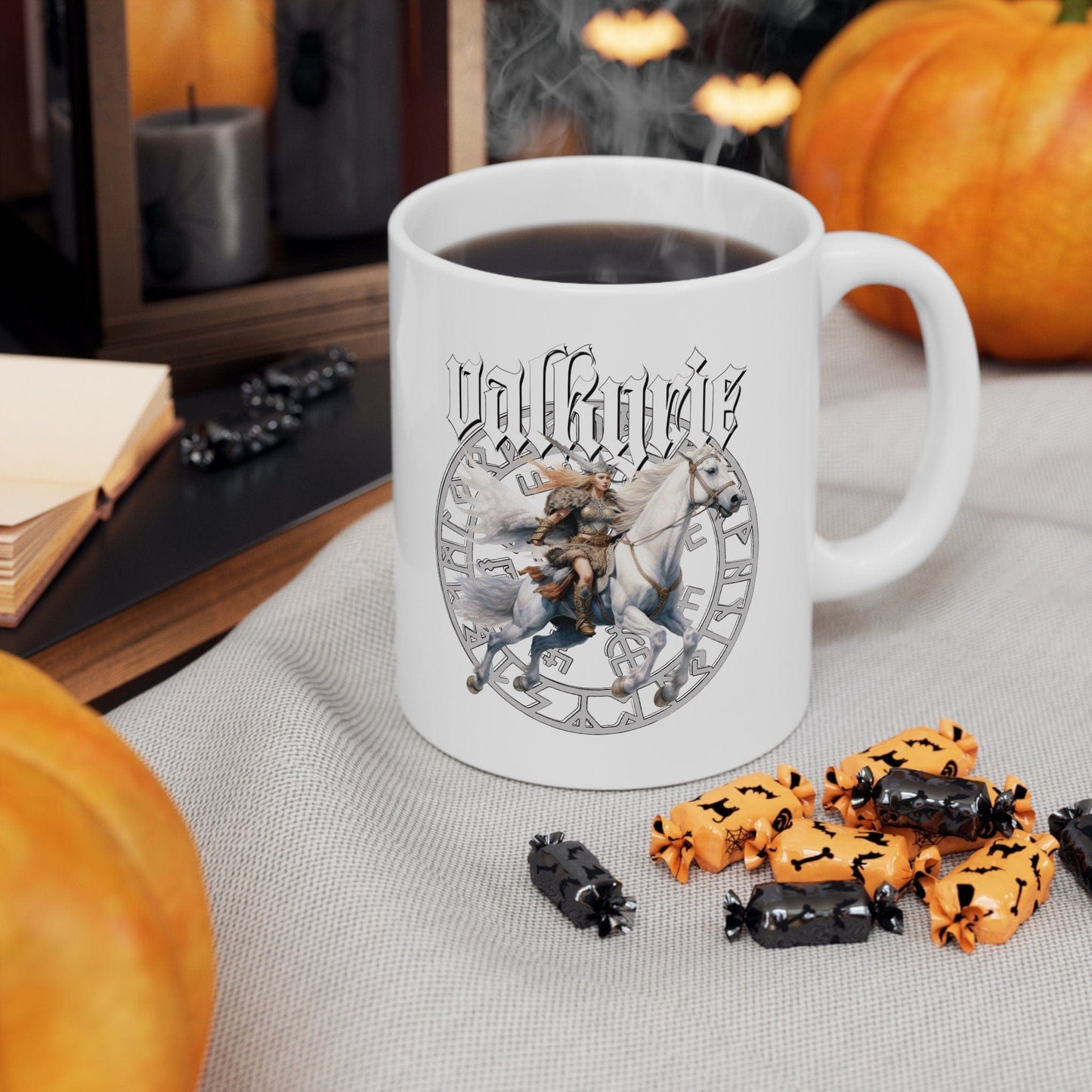 Printify Mug Valkyrie Mug for Viking Enthusiasts and Fantasy Lovers, Drink with the Gods