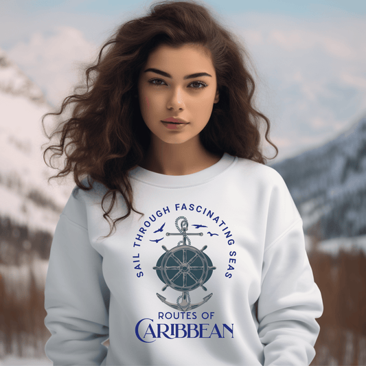 Printify Sweatshirt Caribbean Seas Adventure Unisex Sweatshirt