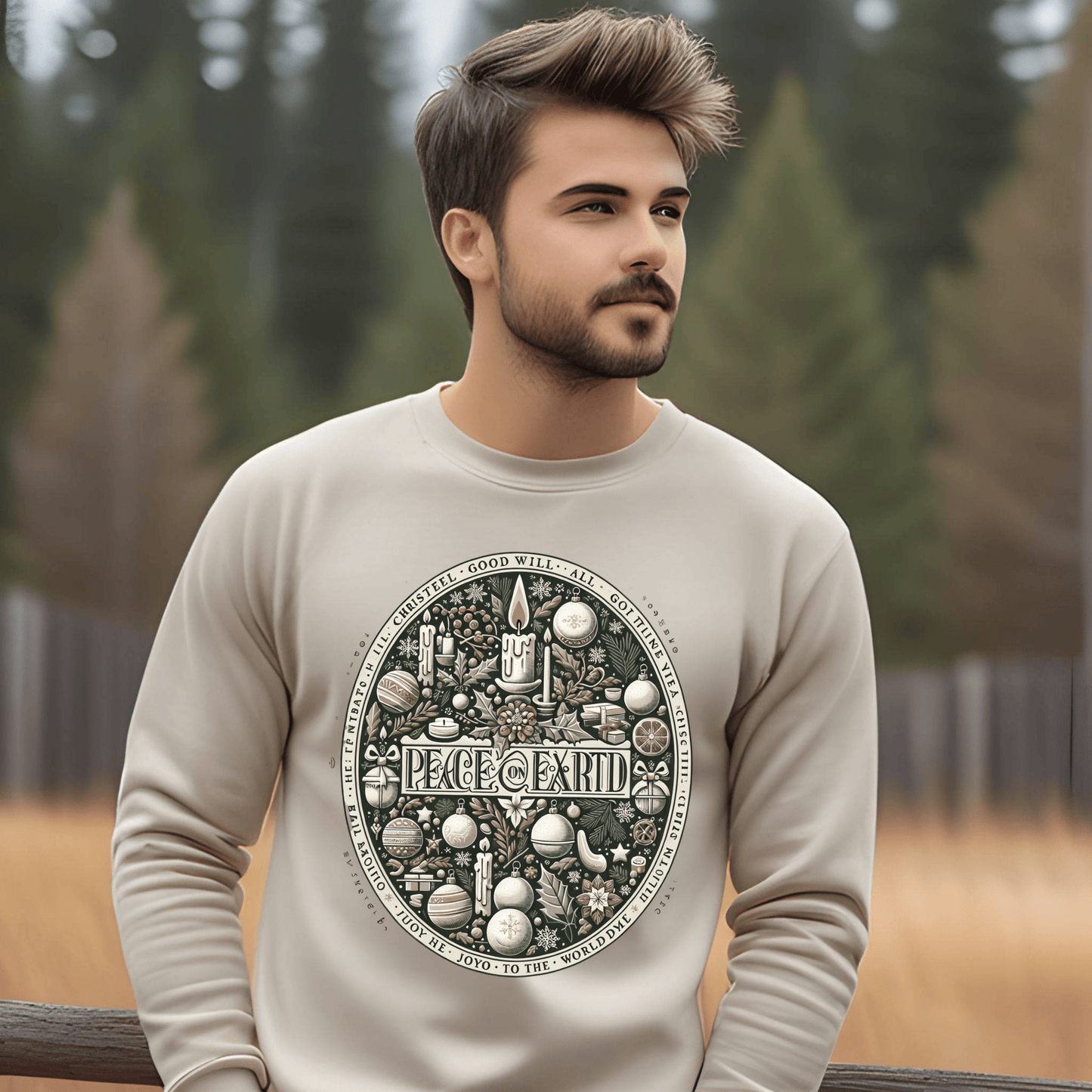 Printify Sweatshirt Cozy Christmas Sweatshirt | Festive Holiday Gift Idea