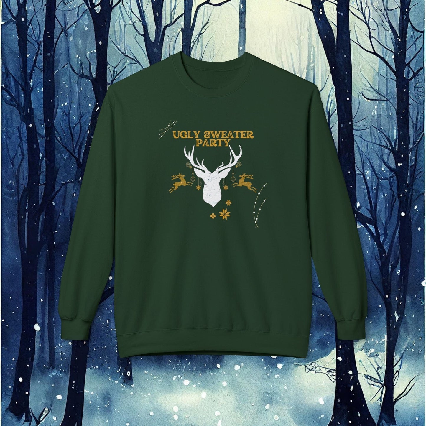 Printify Sweatshirt Forest Green / S Christmas Ugly Sweatshirt | Christmas Gift -Cozy Xmas Jumper