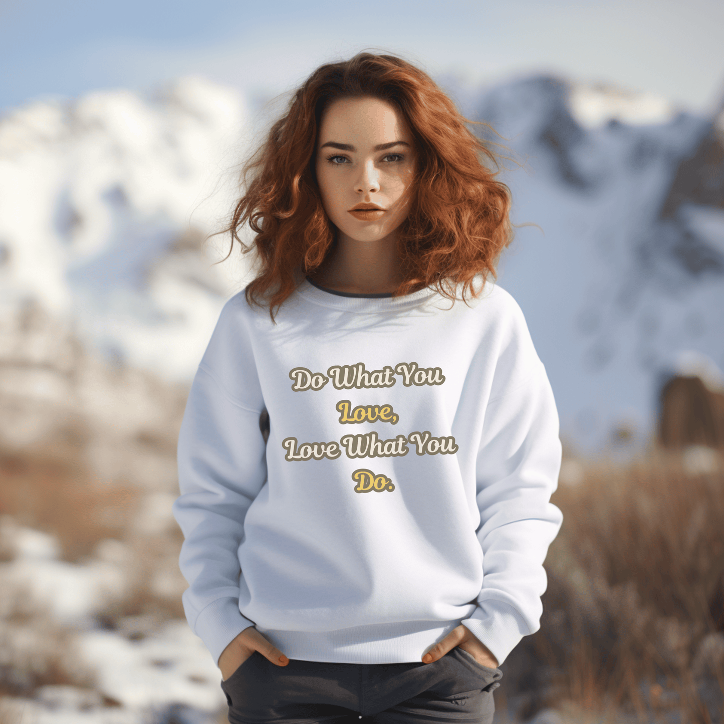 Printify Sweatshirt Motivational Crewneck Sweatshirt - Success is a journey, not a destination