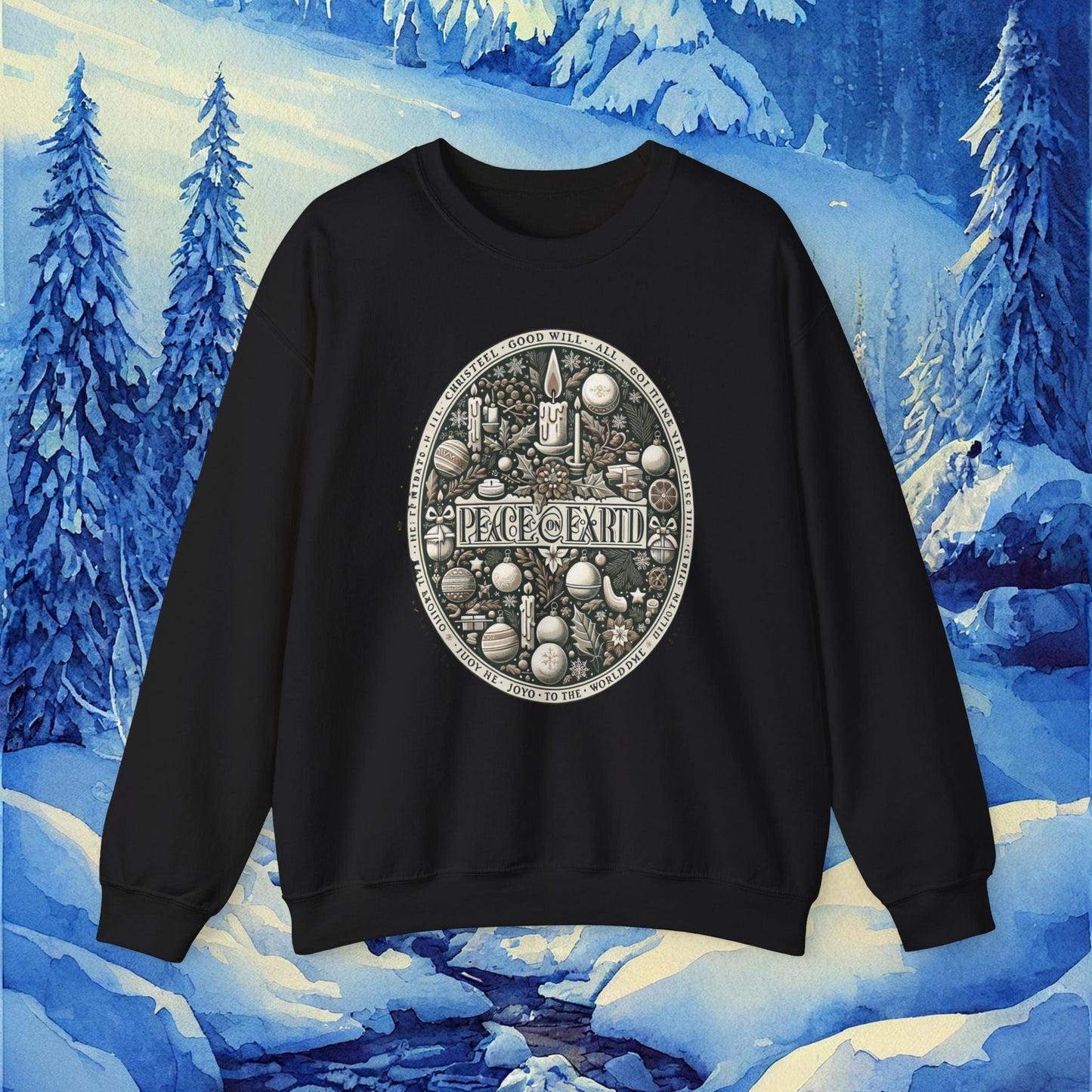 Printify Sweatshirt S / Black Cozy Christmas Sweatshirt | Festive Holiday Gift Idea