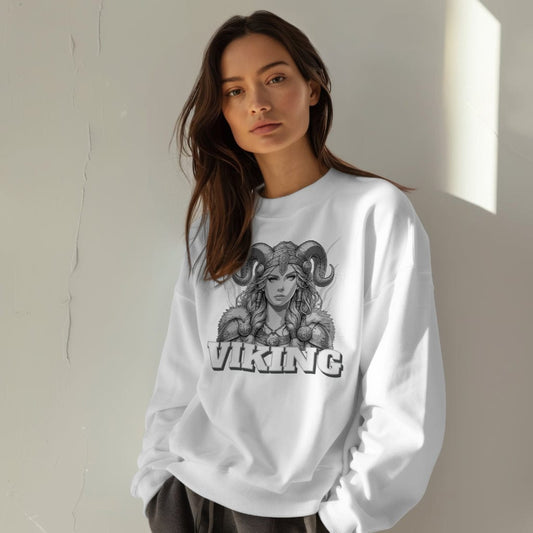 Printify Sweatshirt Valkyrie Crewneck Sweatshirt | Norse Mythology Unisex Top