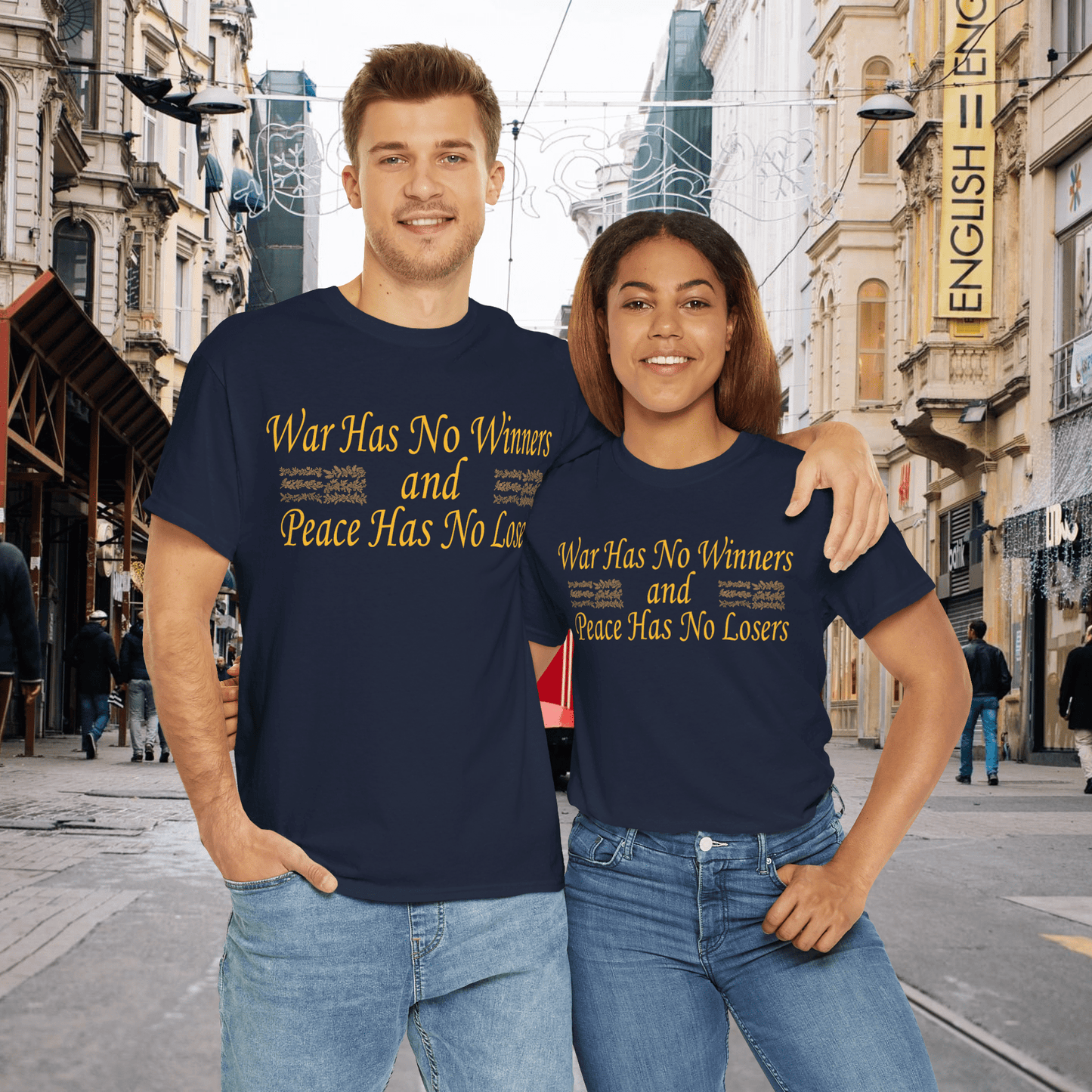 Printify T-Shirt Anti-War Statement Shirt: War Has No Winners and Peace Has No Losers | End War Peace Shirt | Powerful Peace Advocate Shirt