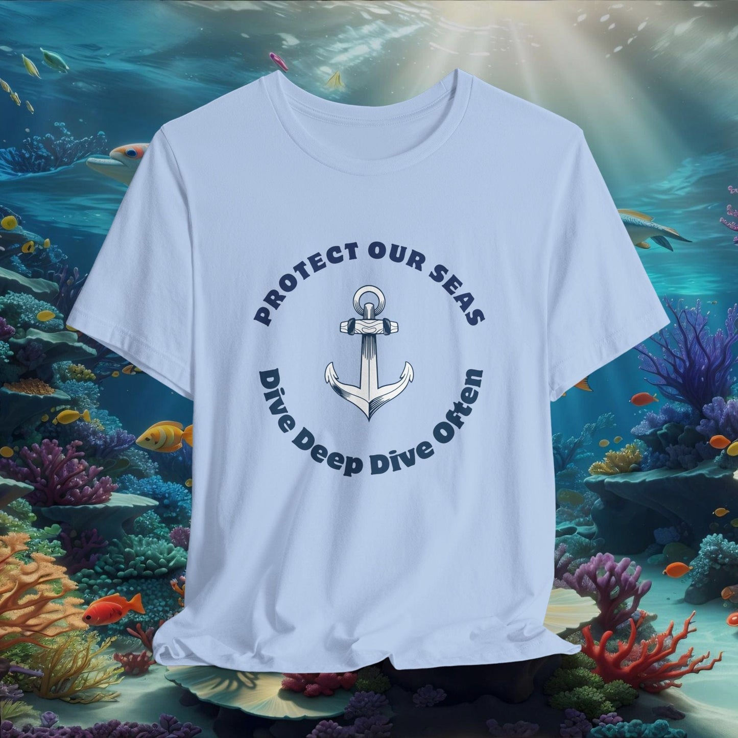 Printify T-Shirt Baby Blue / S Ocean Conservation T-Shirt | Protect Our Seas Shirt | Divers Tee