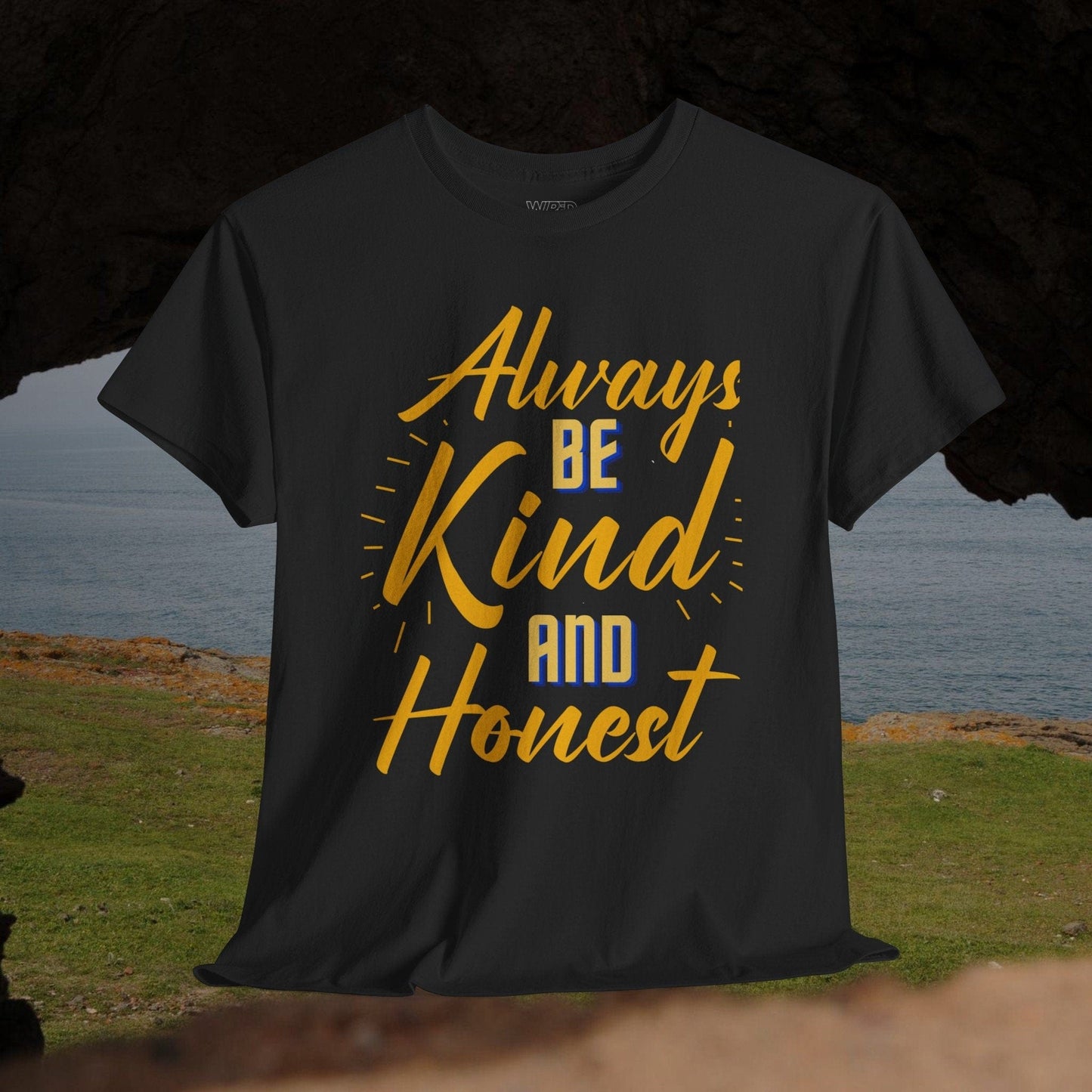 Printify T-Shirt Black / S Be Kind and Honest Shirt, Inspirational Quote Gift for Loved Ones, Positive Message T-Shirt