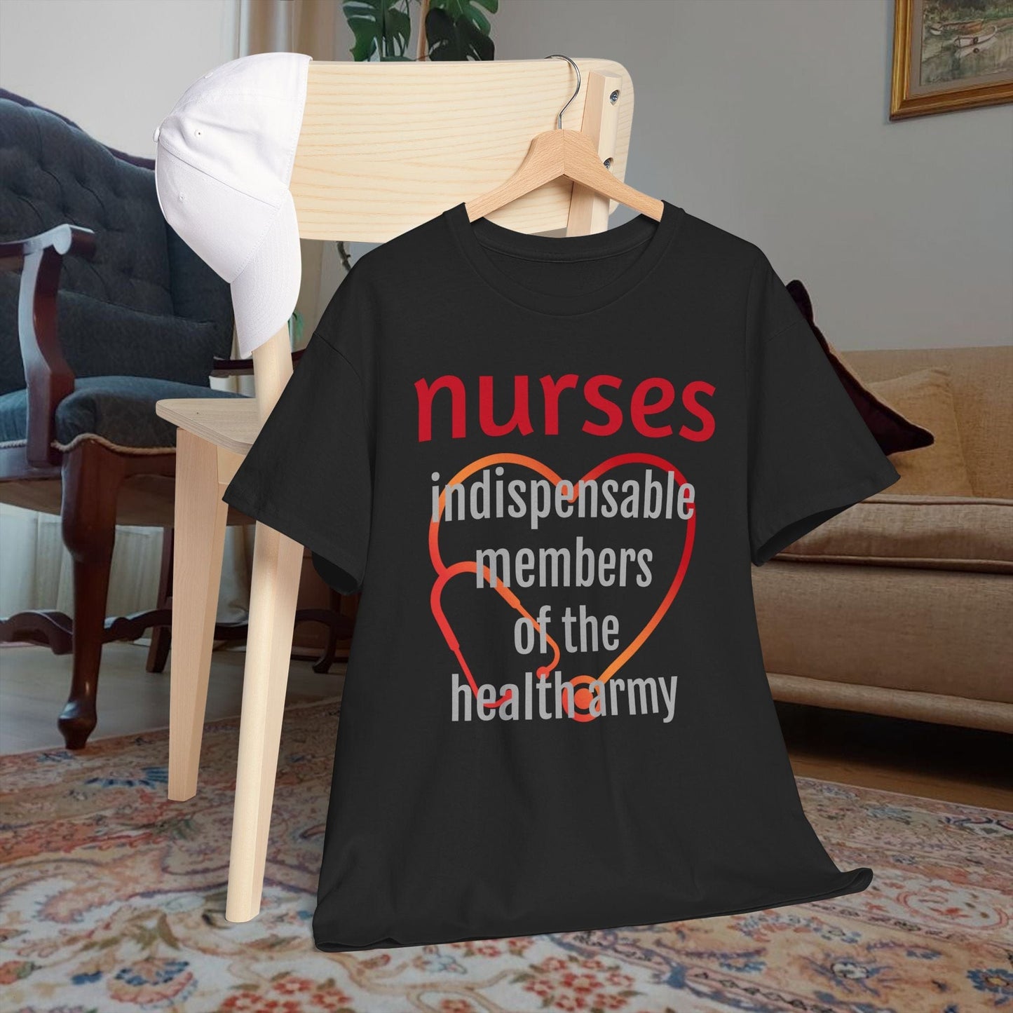 Printify T-Shirt Black / S Nurse Cotton Tee - Ideal Gift for Health Army