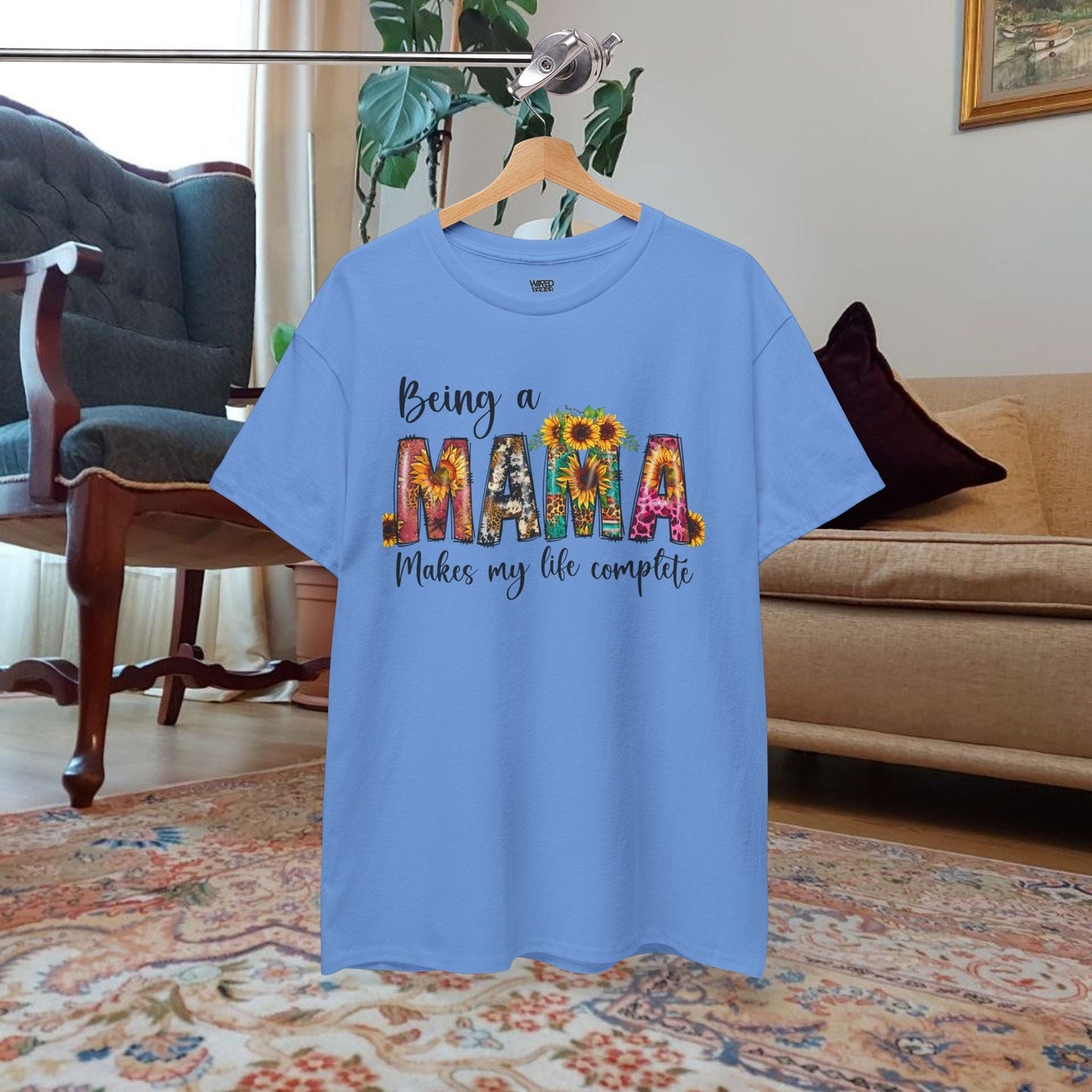 Printify T-Shirt Carolina Blue / S Being MAMA makes Life Complete Shirt - Mothers Day Gift